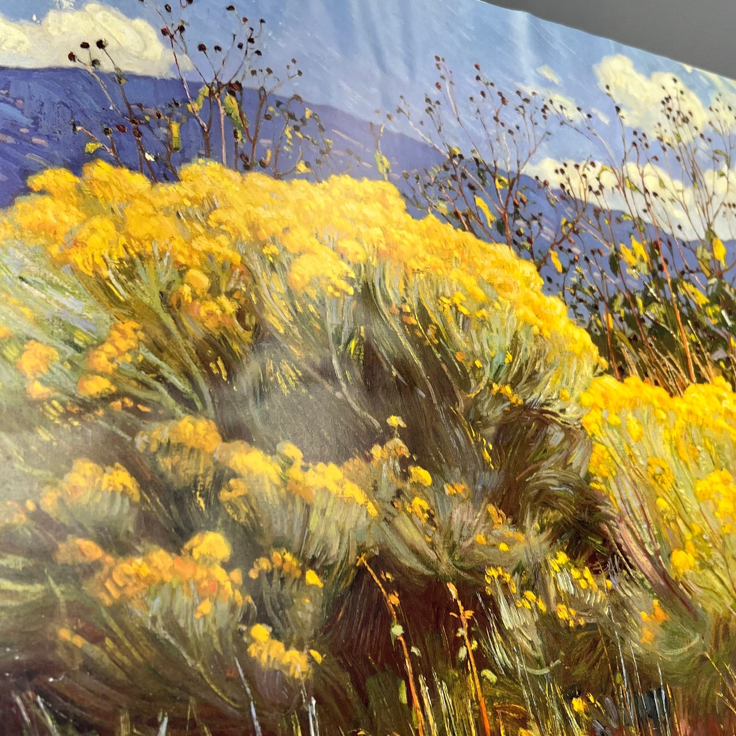 E. MARTIN HENNINGS Desert Land Painting On Foam Board 19"x15" (Like New)