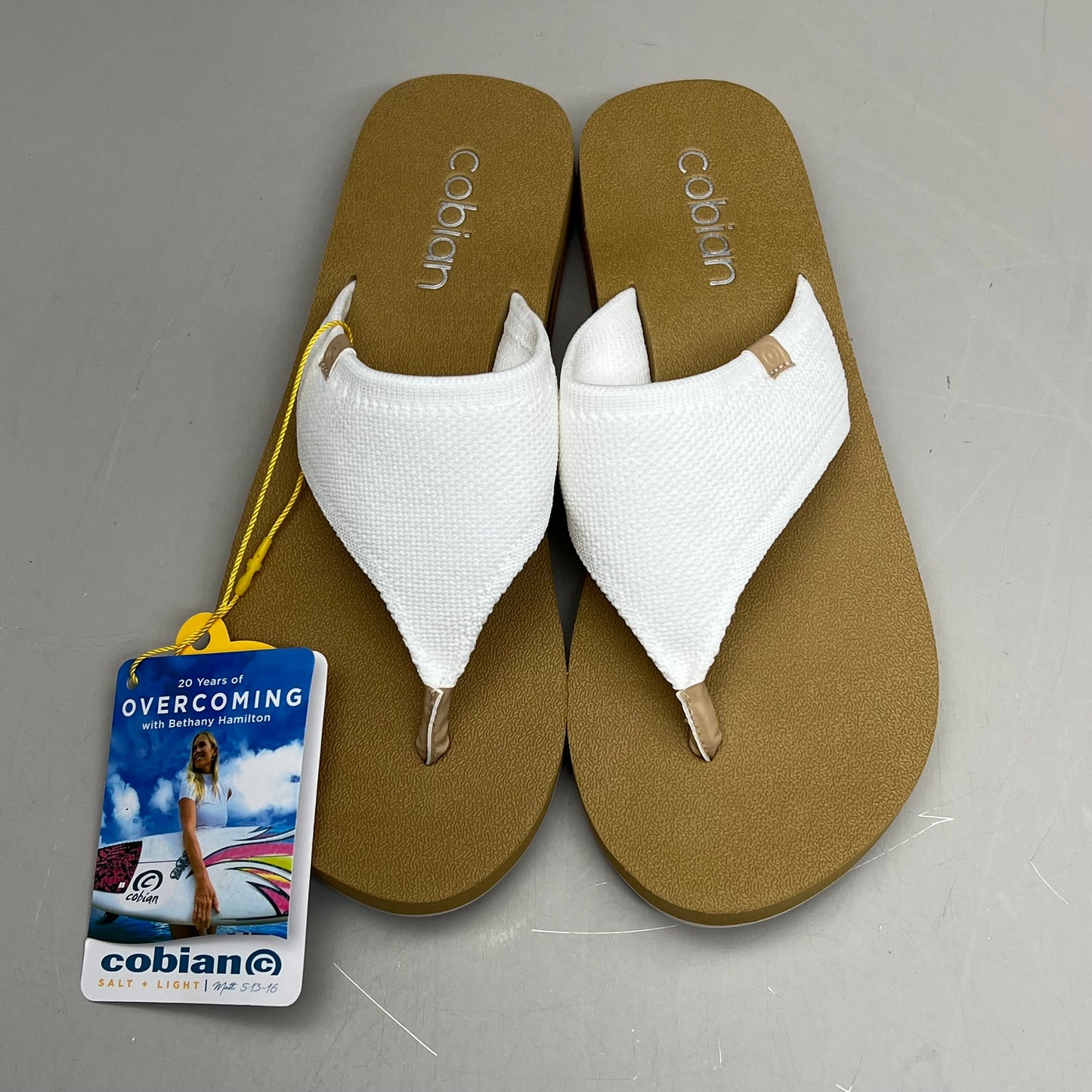 COBIAN Bermuda Bounce Mesh Strap Women's Sz 9 EU 39.5 Cream BEB24-110-9