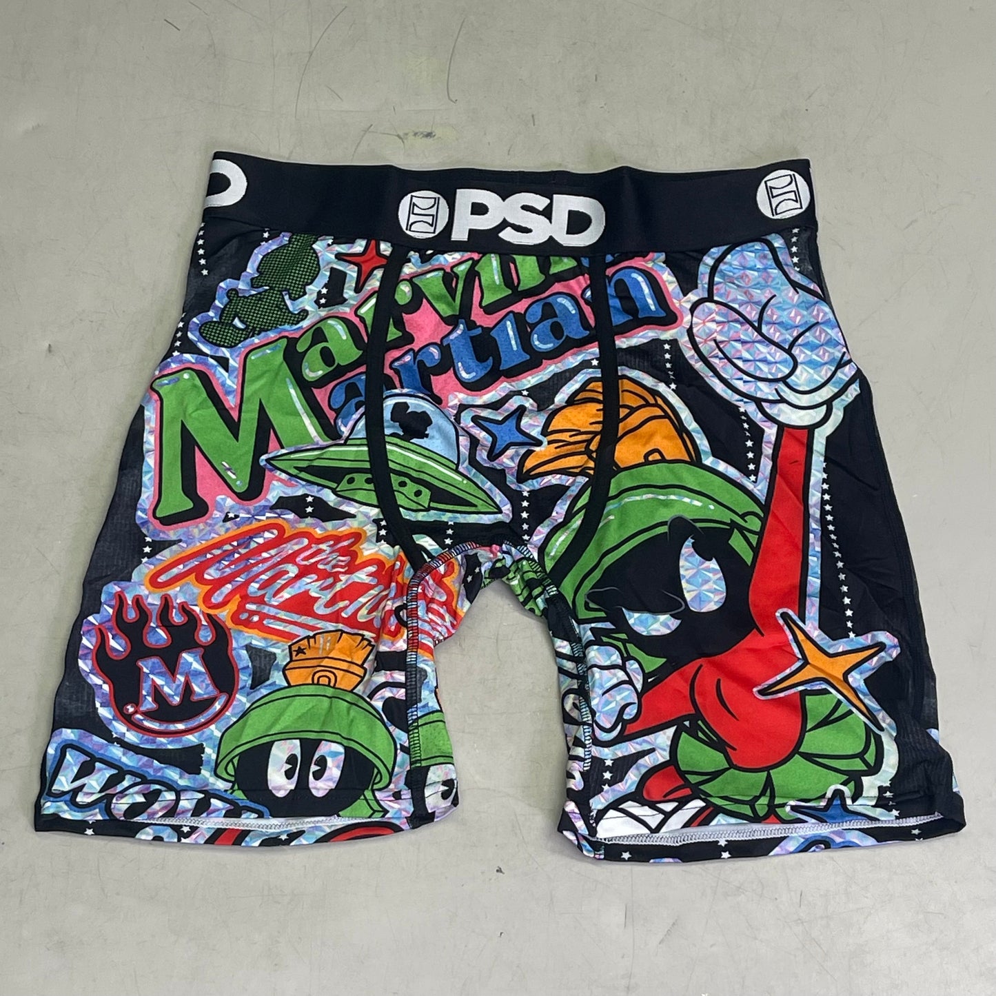PSD Looney Tunes Marvin The Martian Boxer Briefs Small HOLO MARTIN