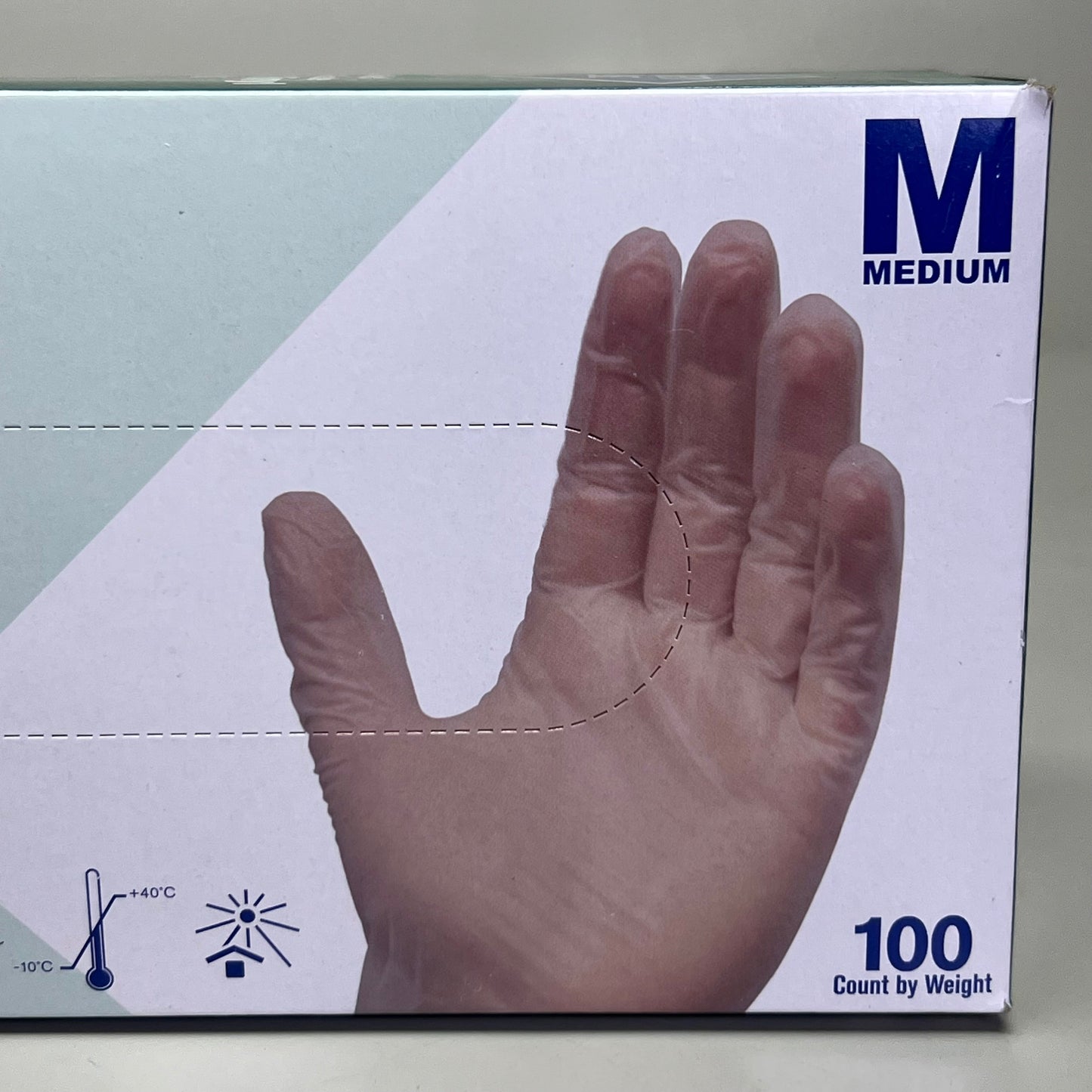 SAFETY ZONE (2 PACK of 100 Gloves) Clear Vinyl Gloves Sz M, GVEP-MD-1C