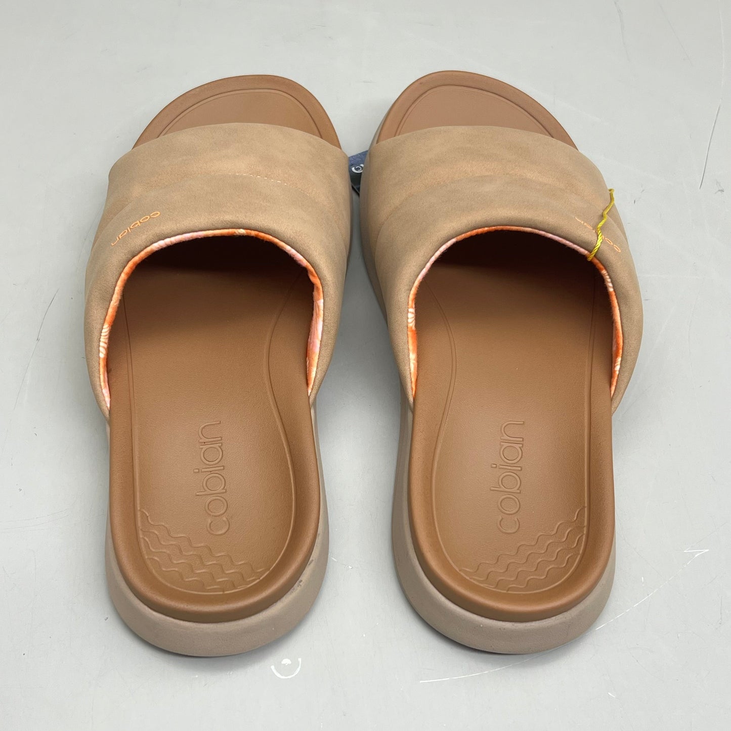 COBIAN Tolula Slide Enhanced Cushion Suede Strap Women's Sz 7 Tan TOL24-230-07