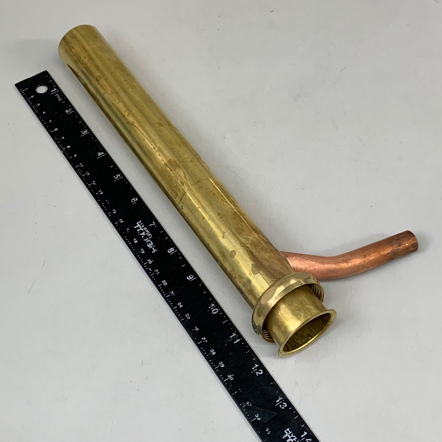 DEARBORN Dishwasher Tailpiece W/ Brass Nut 1 1/2" Sweat Branch Brass 813B-3