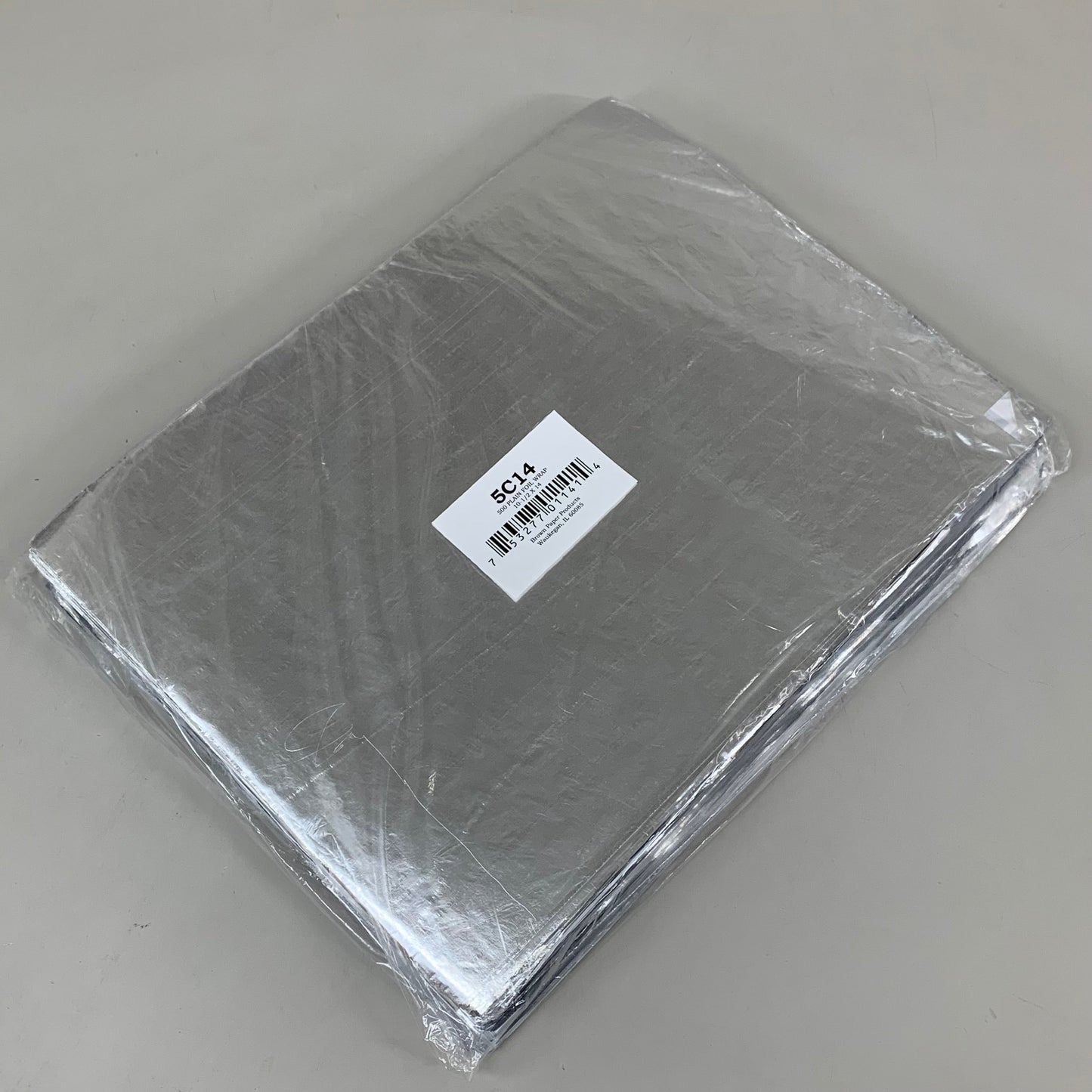 BROWN PAPER GOODS  (2,500 PACK) Insulated Cushion Plain Foil Wrap 10.5"x14" 5C14