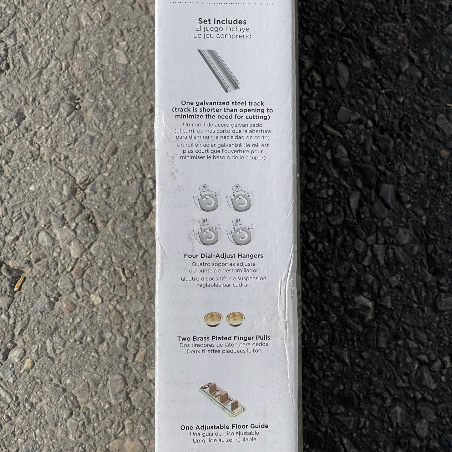 NATIONAL HARDWARE By-Pass Sliding Door Frame Hardware Set 72" N343-087 (AS-IS)