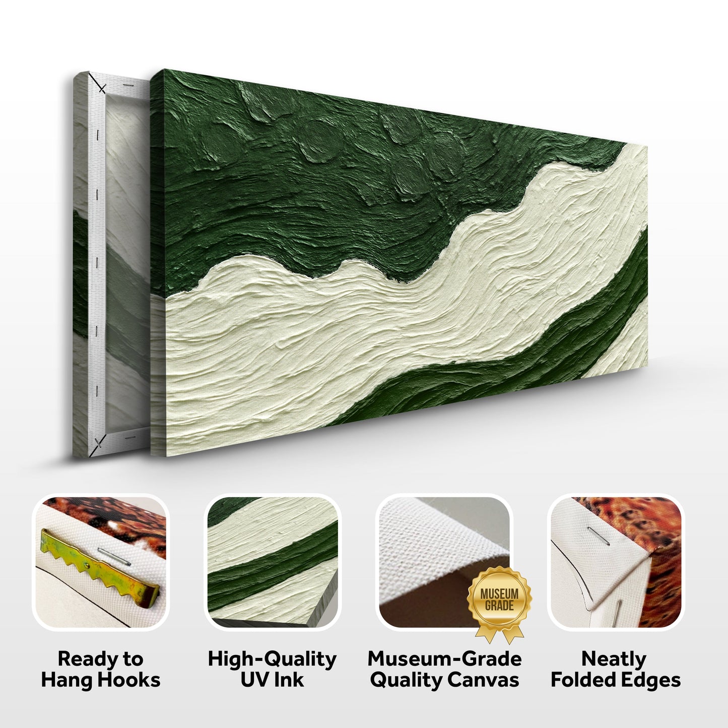 Green Rivers Abstract Wall Art VII