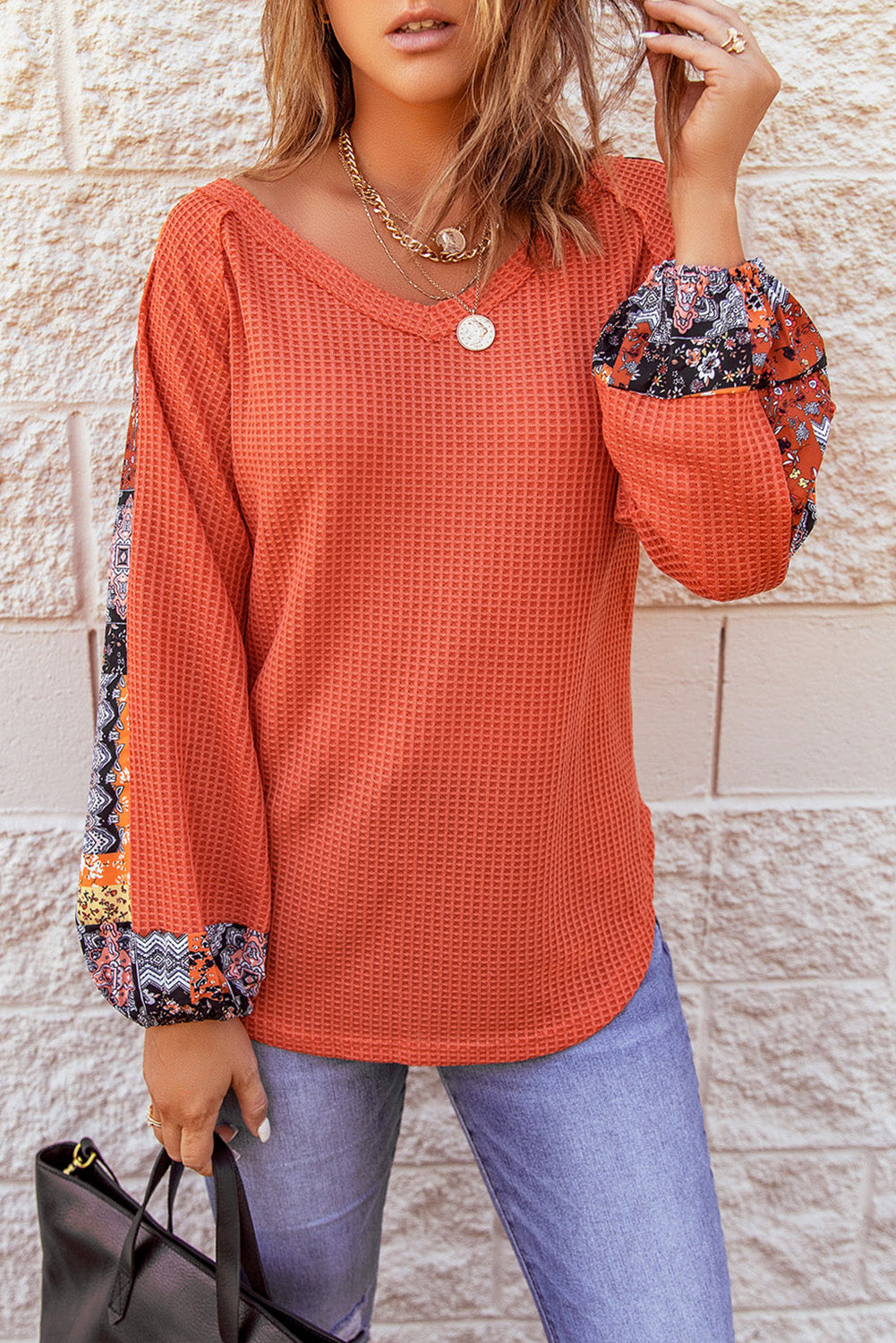 Karina Eyelet thermal Knit Top