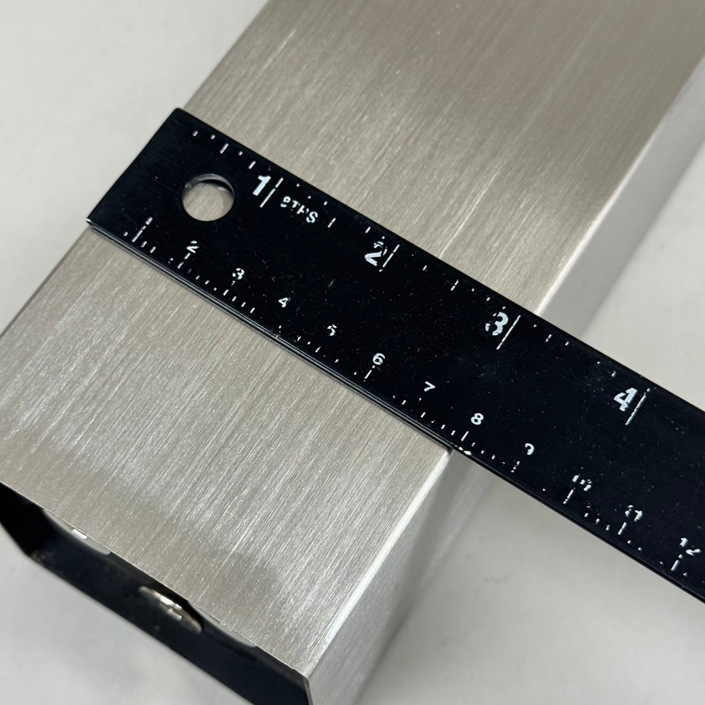 PERFORMANCE FURNISHINGS Square Conference Table Posts Brushed Metal PLTBTB32-B