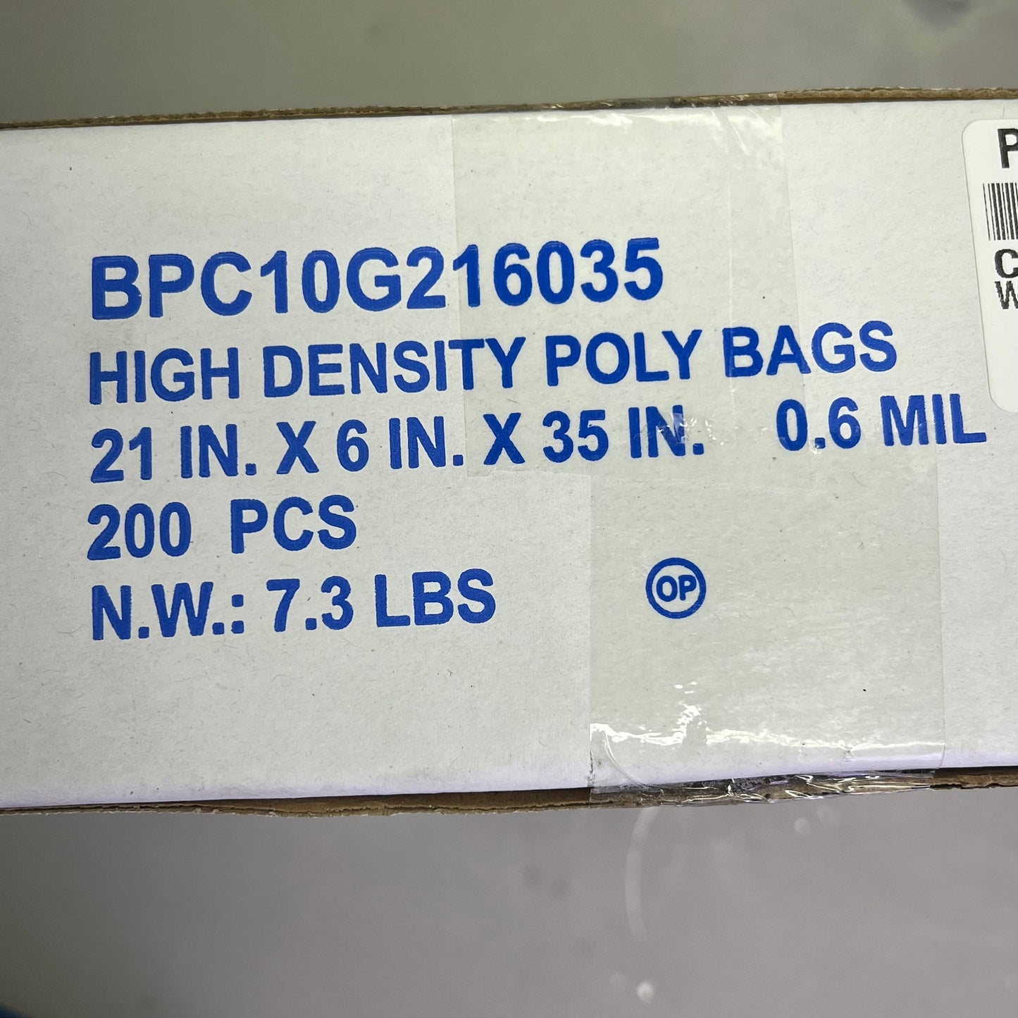 ELKAY PLASTICS (200) High Density Poly Bags 21 In. X 6 In. X 35 In.