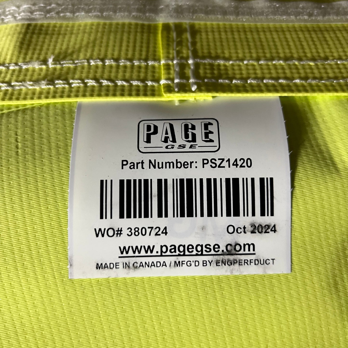 PAGE GSE Lay Flat Duct for Air Movement Sz 23" W, Green& Black PSZ1420