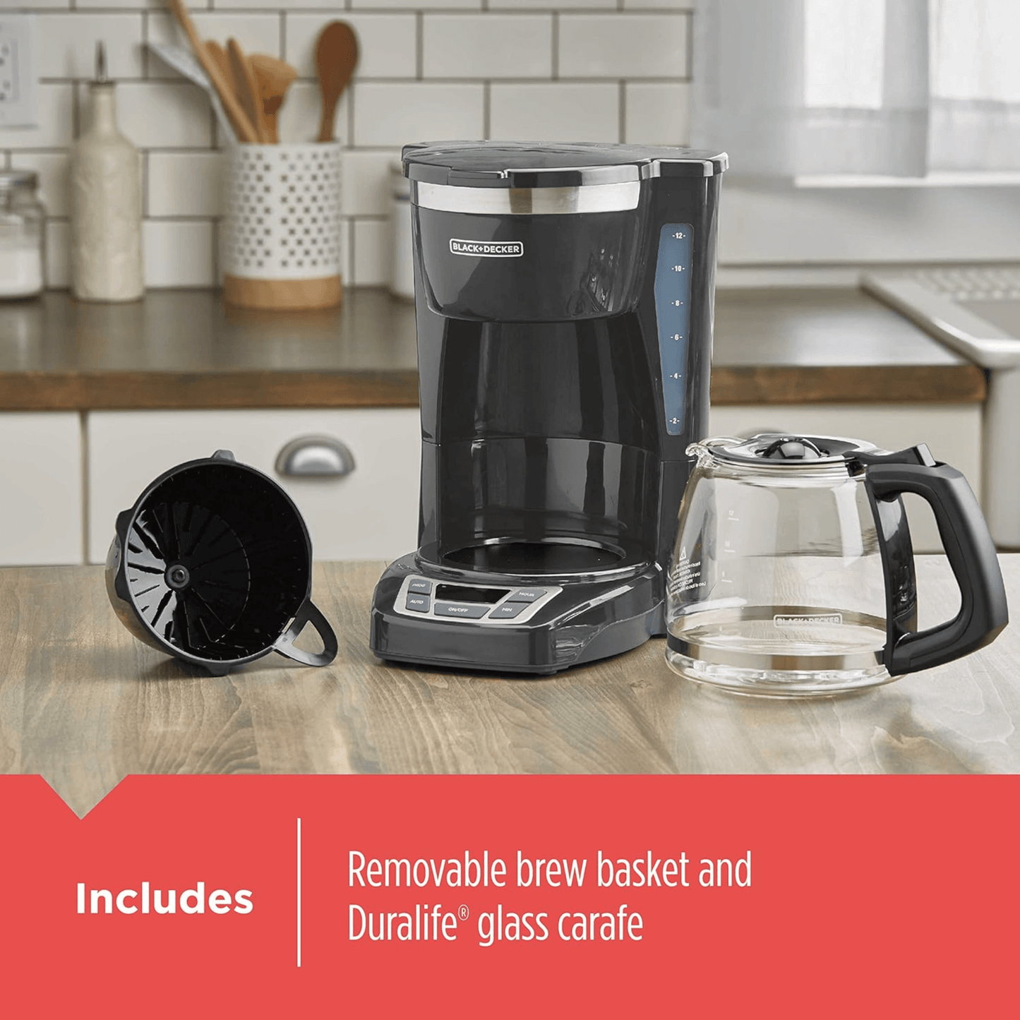 Black & Decker 12 Cup Programmable Coffee Maker with Digital Controls - REFURBISHED