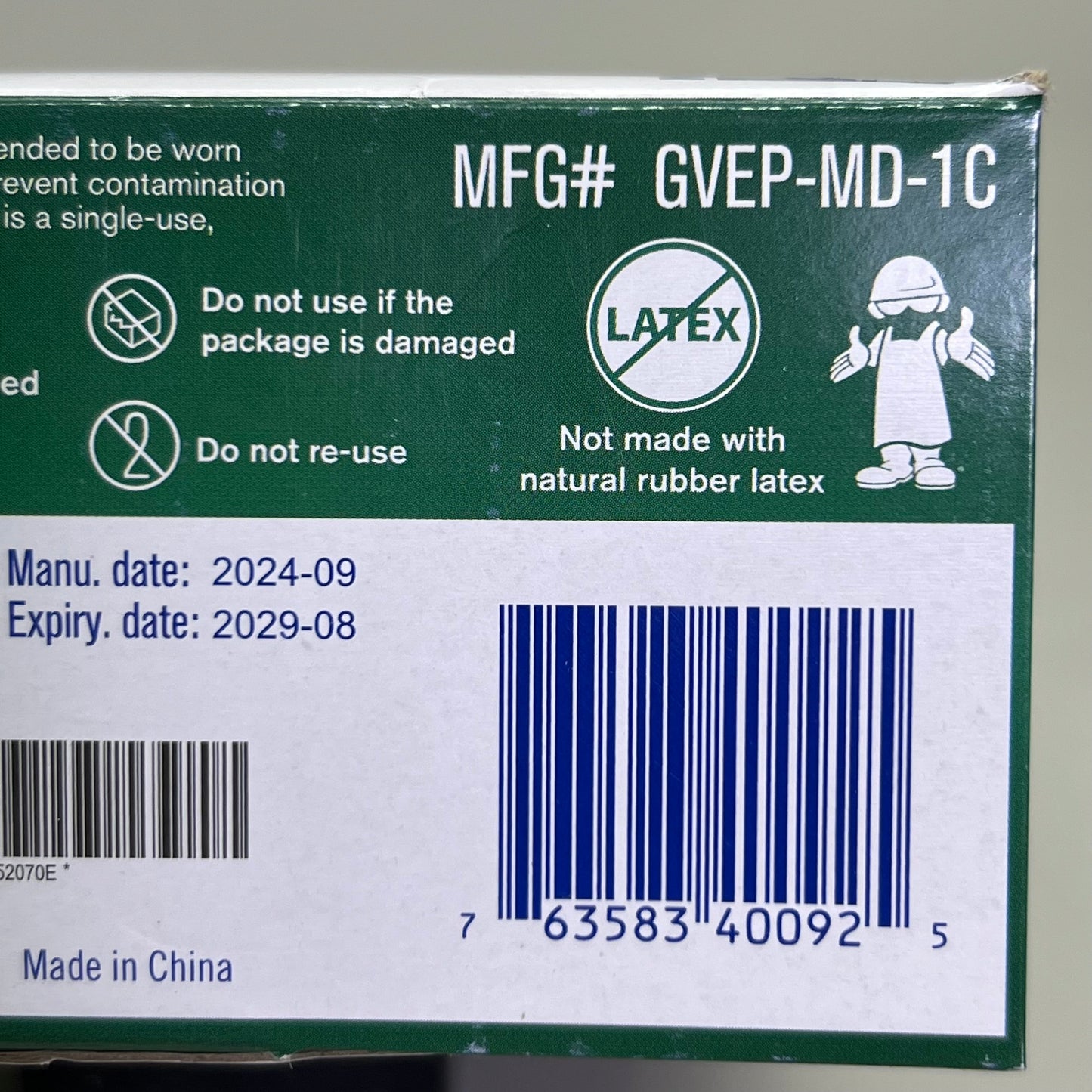 SAFETY ZONE (2 PACK of 100 Gloves) Clear Vinyl Gloves Sz M, GVEP-MD-1C