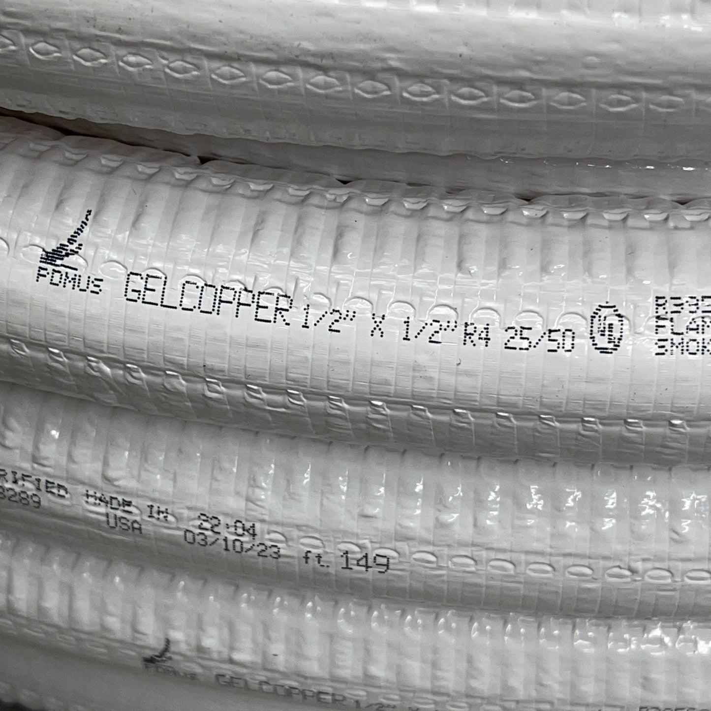 PDM GelCopper PreInsulated Copper Roll 1/2" Copper 1/2" Ins. 164 ft F100.GUS1216412 (New)