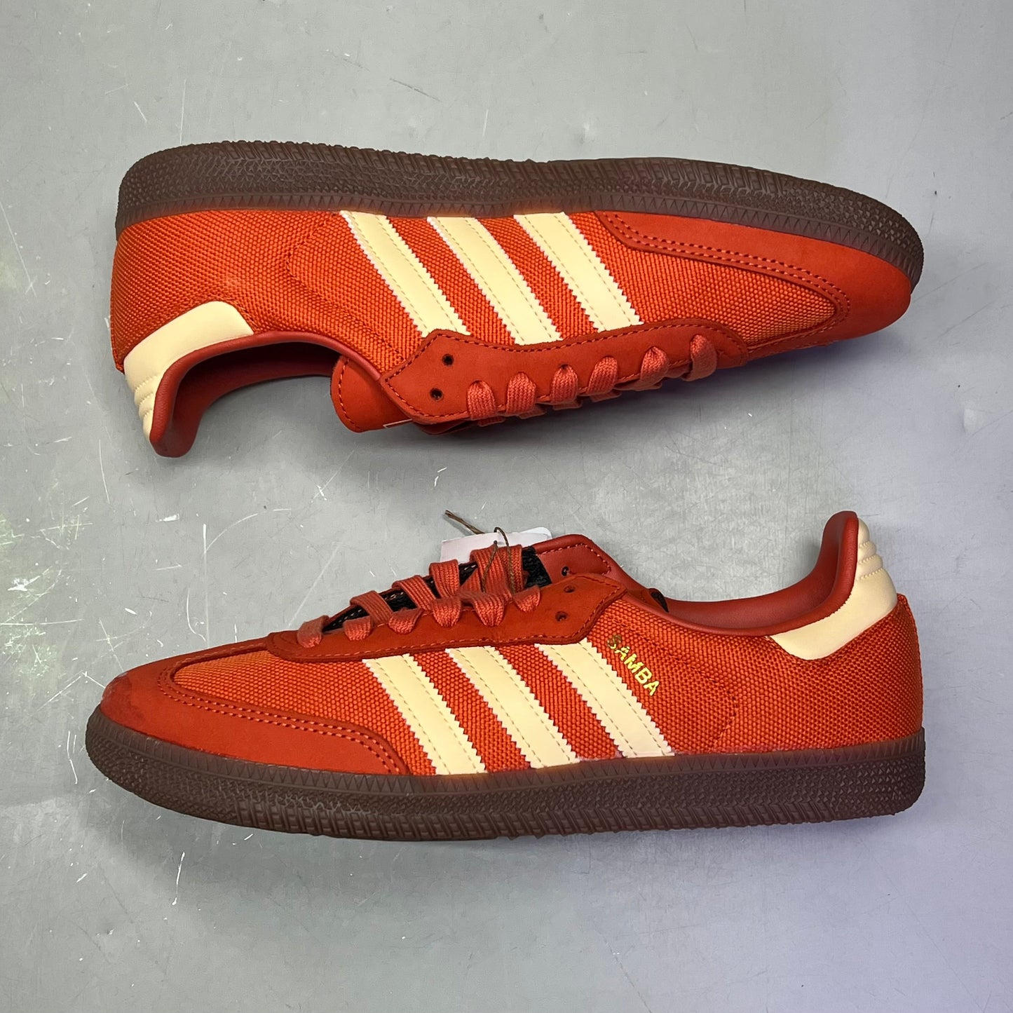 ZA@ ADIDAS Samba OG Soccer Inspired Sneaker Men's Sz 6.5 Collegiate Orange ID1453