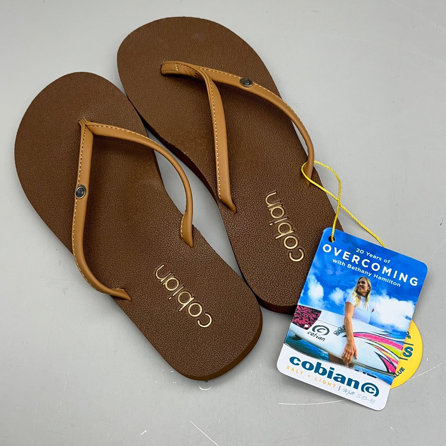 COBIAN Nia's Bounce 2 Synthetic Leather Sandals Women's Sz 6, EU 35.5 Tan NIA25-230-6