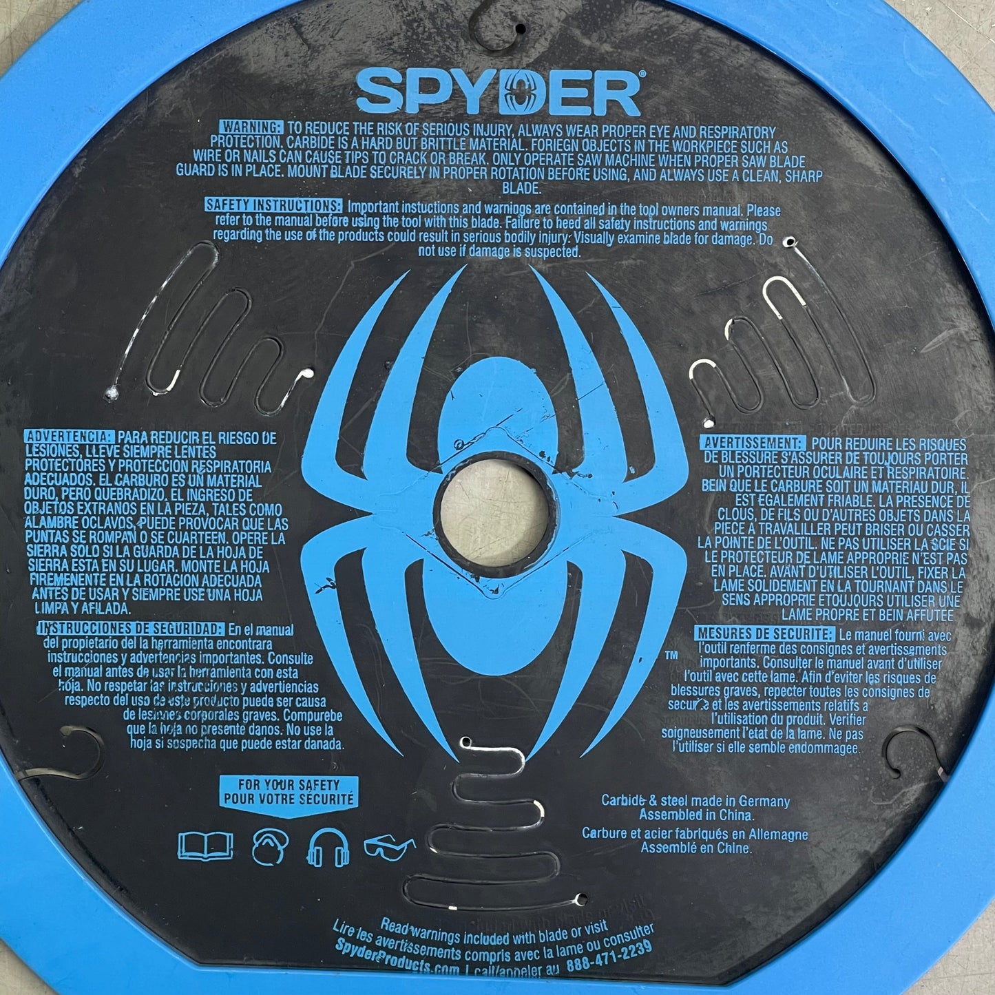 SPYDER Tarantula Demolition Circular Saw Blade 24-Tooth, 7-1/4" Black 13006