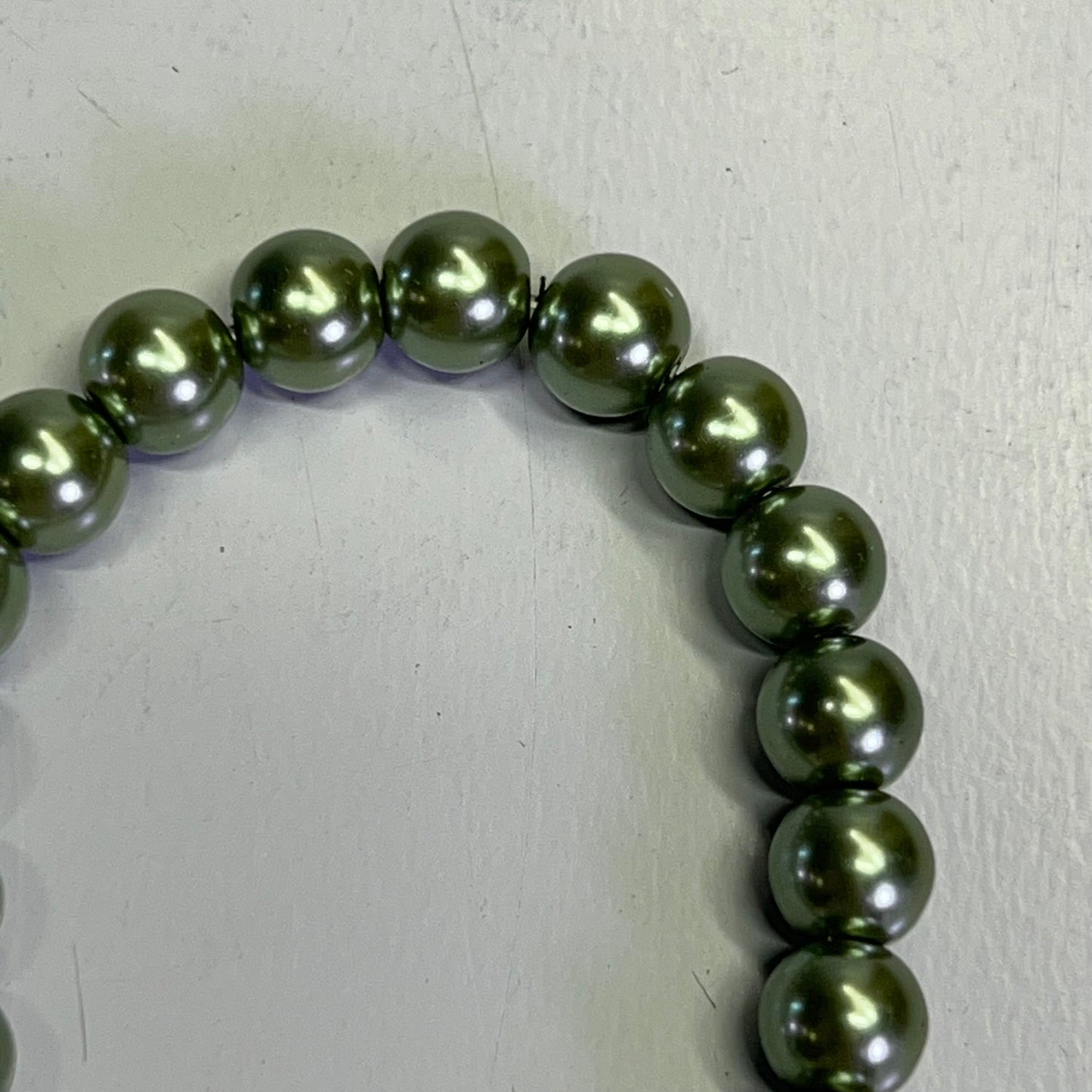 VALERIE PARR HILL Angel Wing Heart & Pearl Friendship Bracelets Sz Large Green