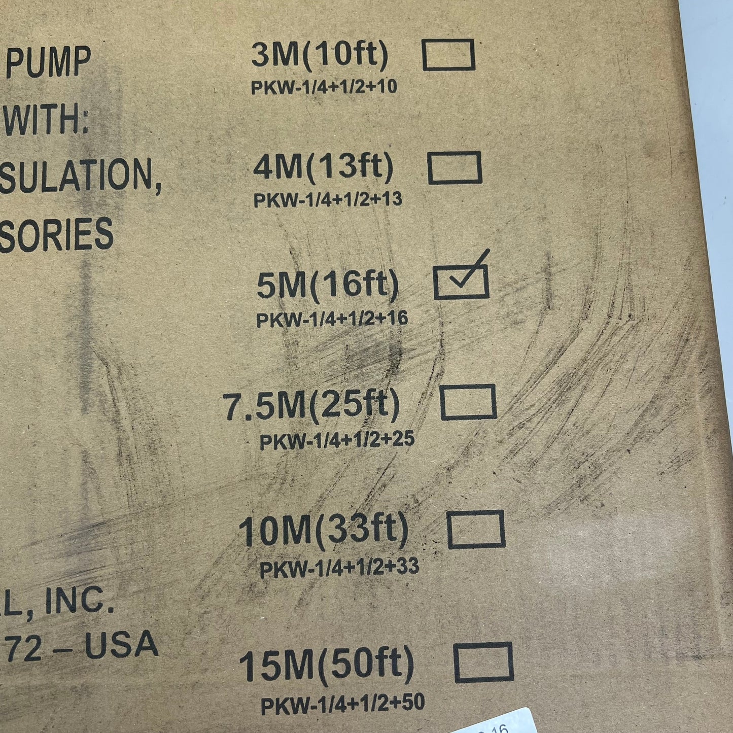 PIONEER Copper Piping Line Kit For Mini Split Installation 16' PKW-1/4-1/2-16