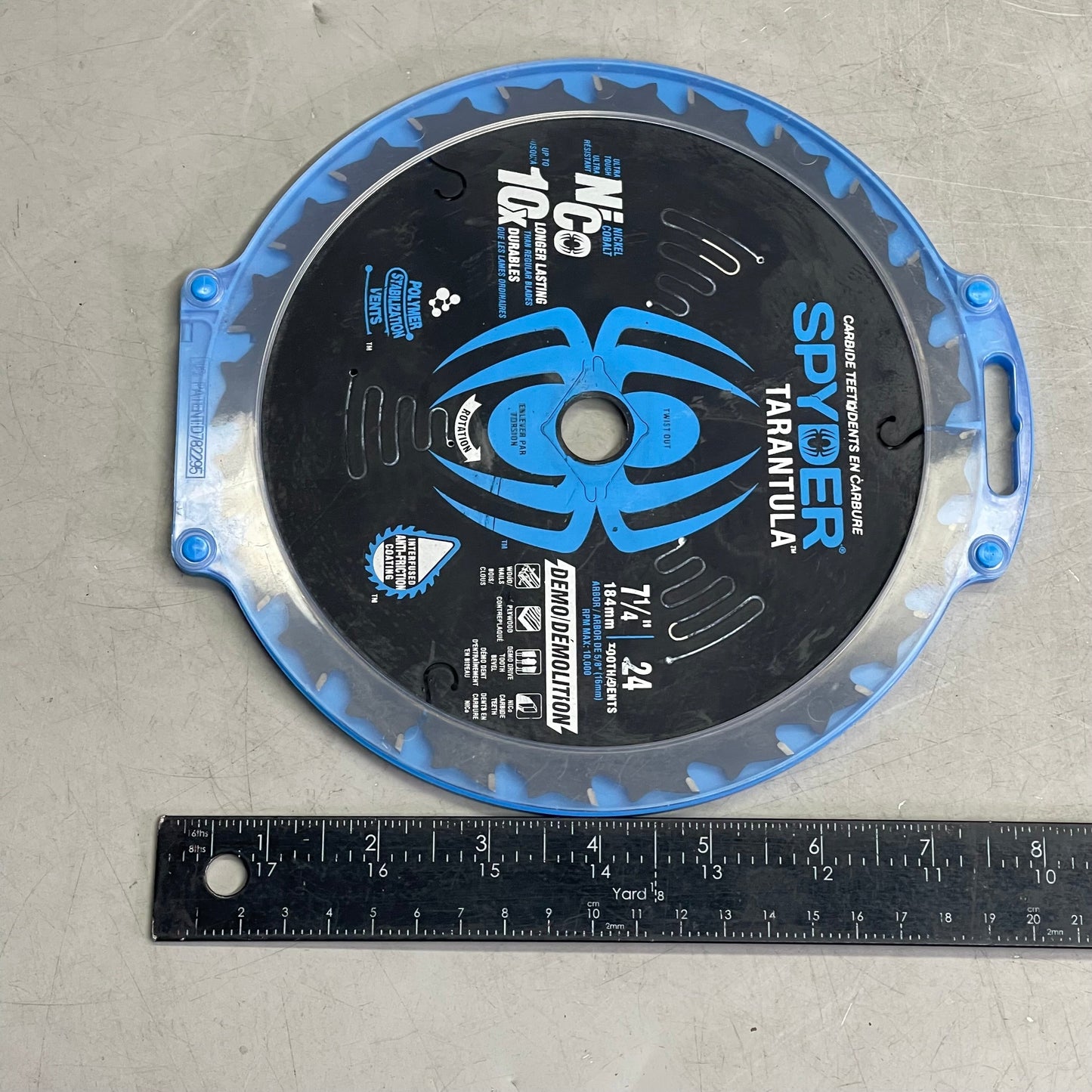 SPYDER Tarantula Demolition Circular Saw Blade 24-Tooth, 7-1/4" Black 13006