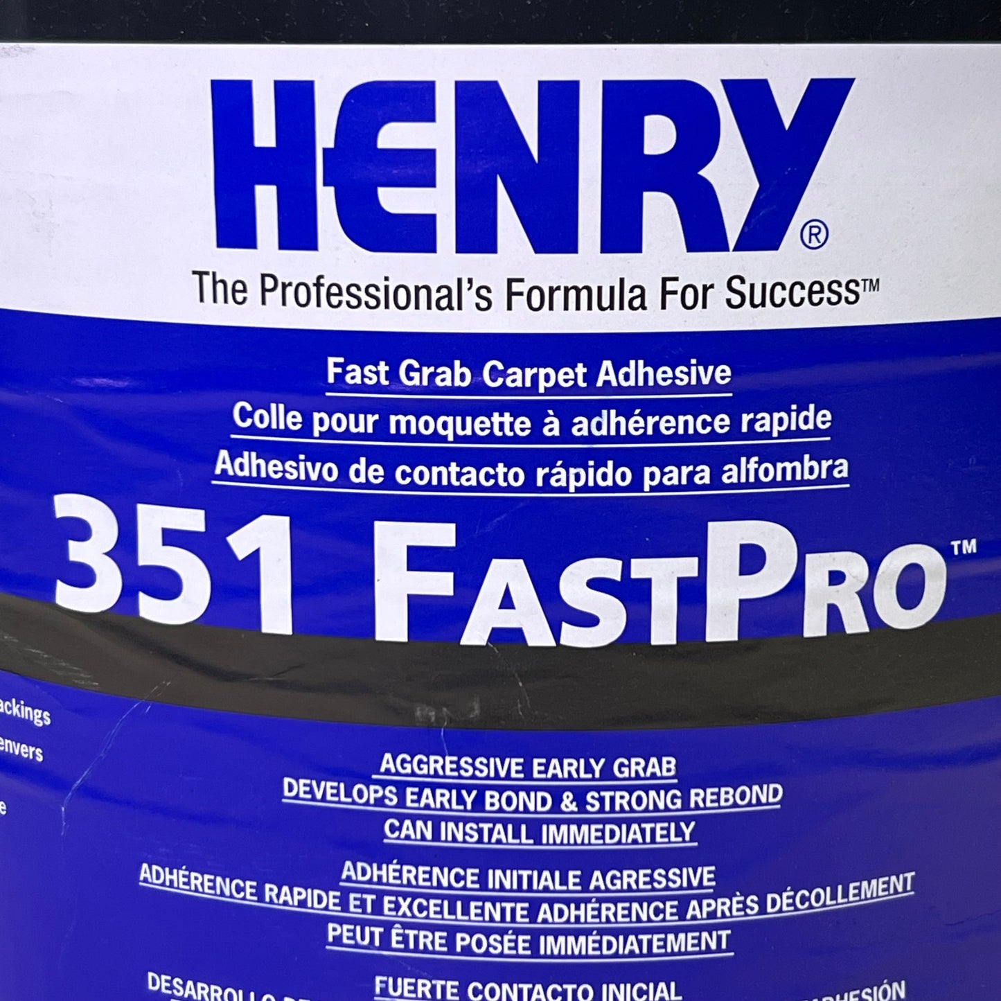 HENRY FastPro Fast Grab Pro-Grade Carpet Adhesive 4 gal. Black Container 351