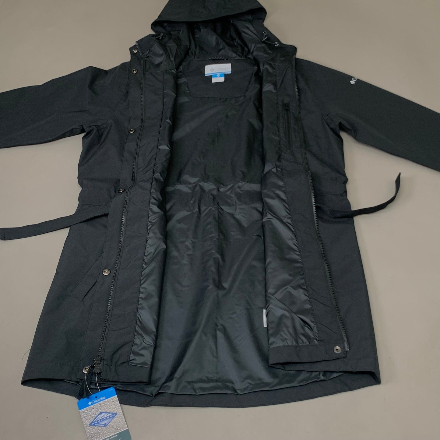 COLUMBIA Versatile Here & There Trench II Jacket Women's Sz L Black WL2409-010