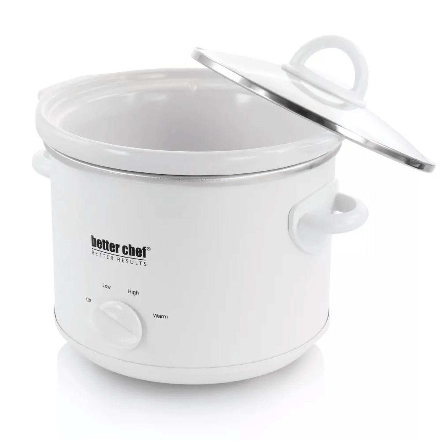 Better Chef 3-Quart Round Slow Cooker with Removable White Crock