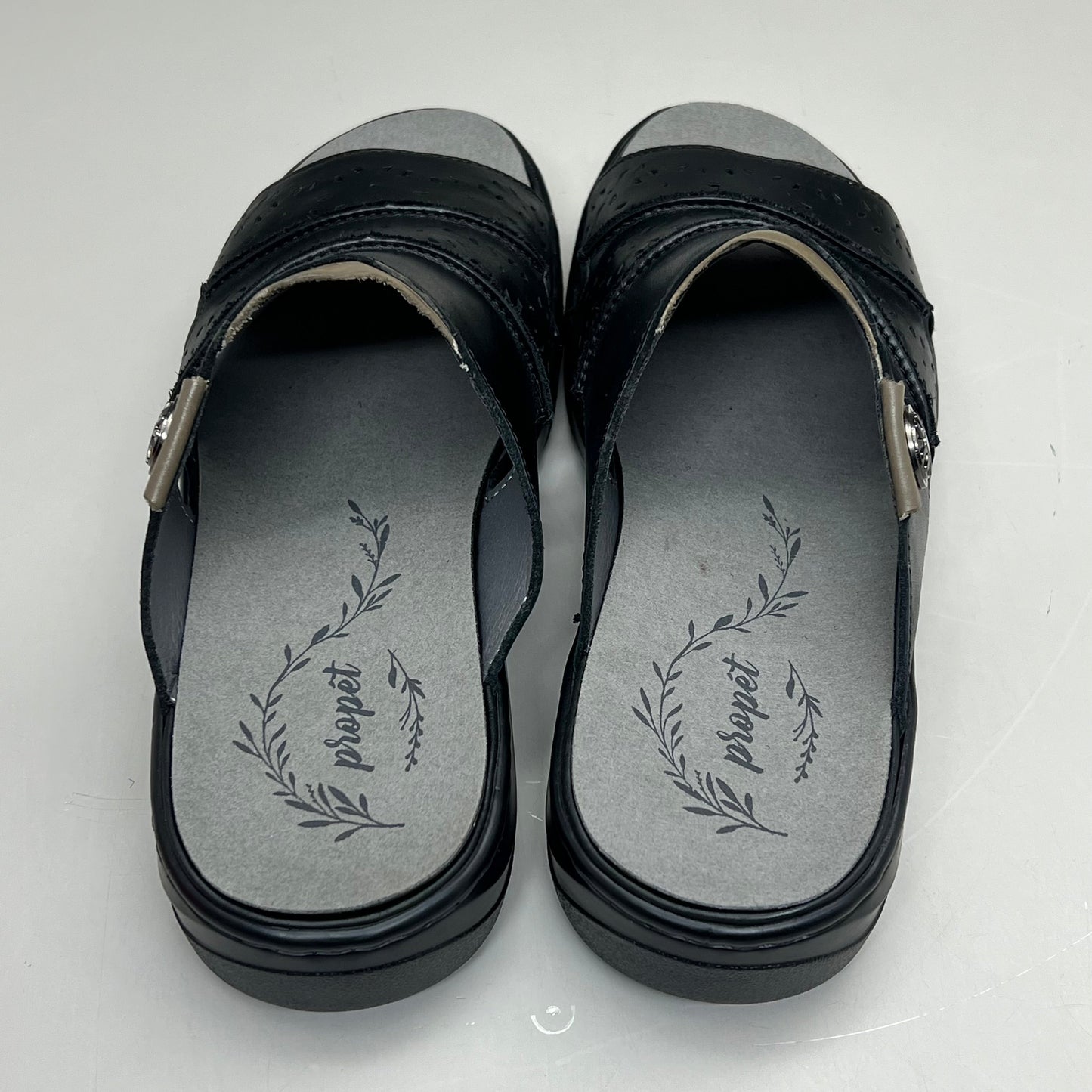 PROPET Gertie Supportive Sandal Orthotic Women's Sz 10.5 X(2E) Black WSO041L