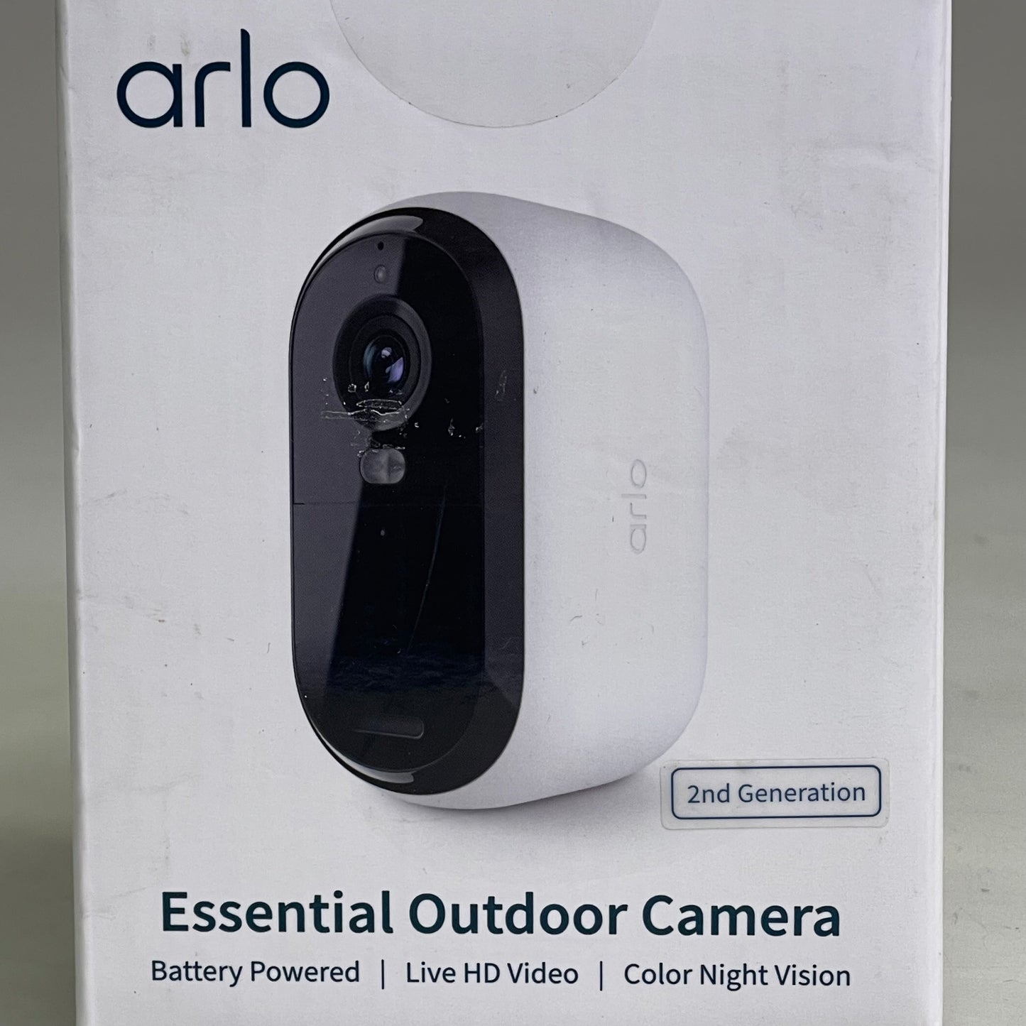 ARLO Essential Outdoor Camera 2nd Gen w/ Color Night Vision 130° FOV White VMC2050-1WMNAS