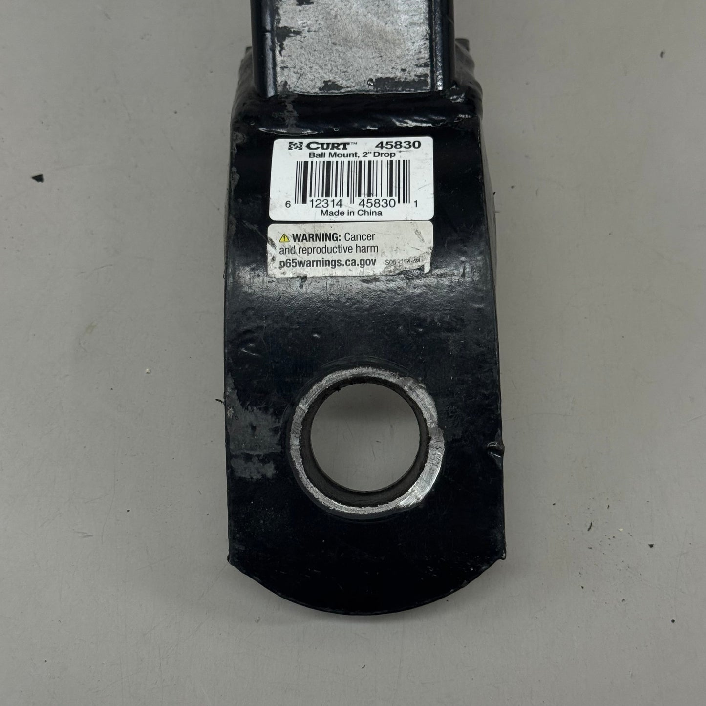 CURT Ball Mount Hitch Steel Shank No Ball 12" Overall Length Black 50700C-R1 (As-Is See Images)