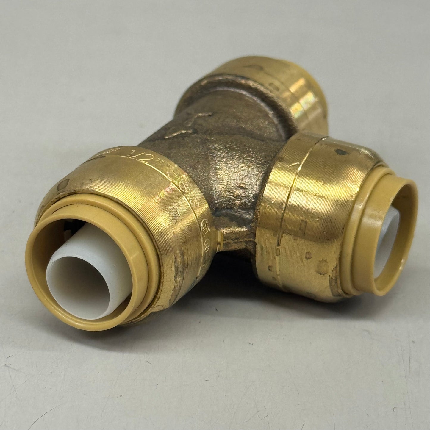 SHARKBITE Push To Connect Tee 1/2"x1/2"x1/2" Brass U362LFA