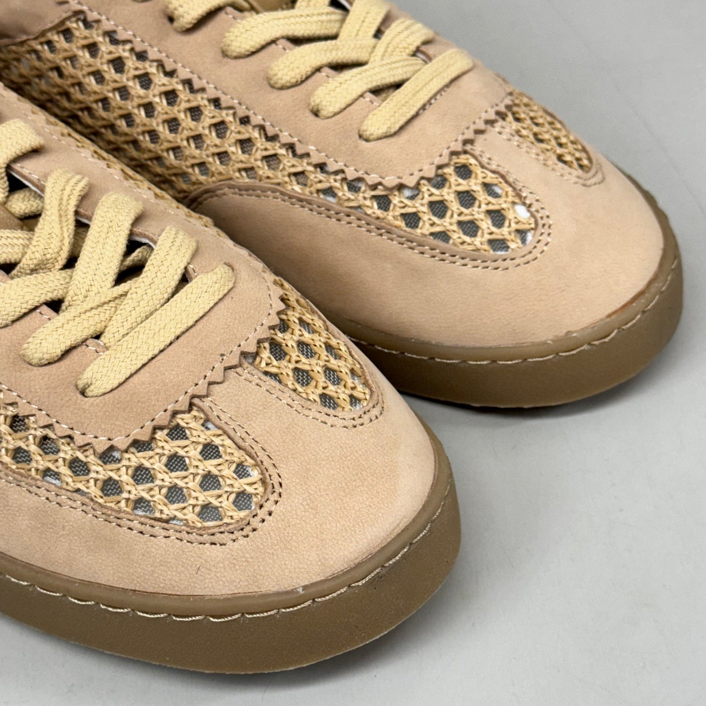KENNETH COLE Sam Raffia Mesh Sneaker Women's Sz 9 Natural Mesh KL23SAM07