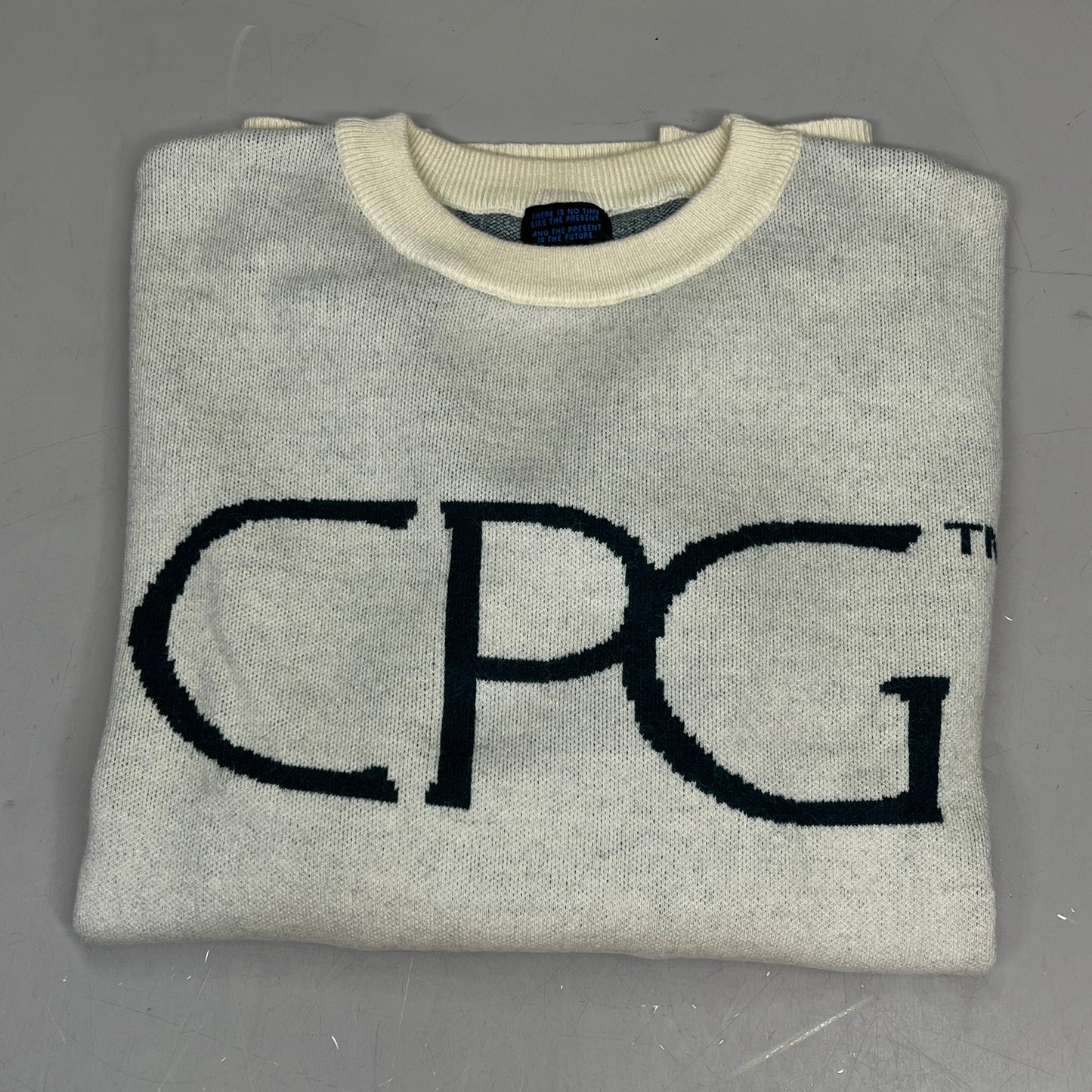 CPG CODEGRAPHY WORLDWIDE Sweater Women's Sz M Green/Crème WCPG-SWTR-NTRL-2022-3