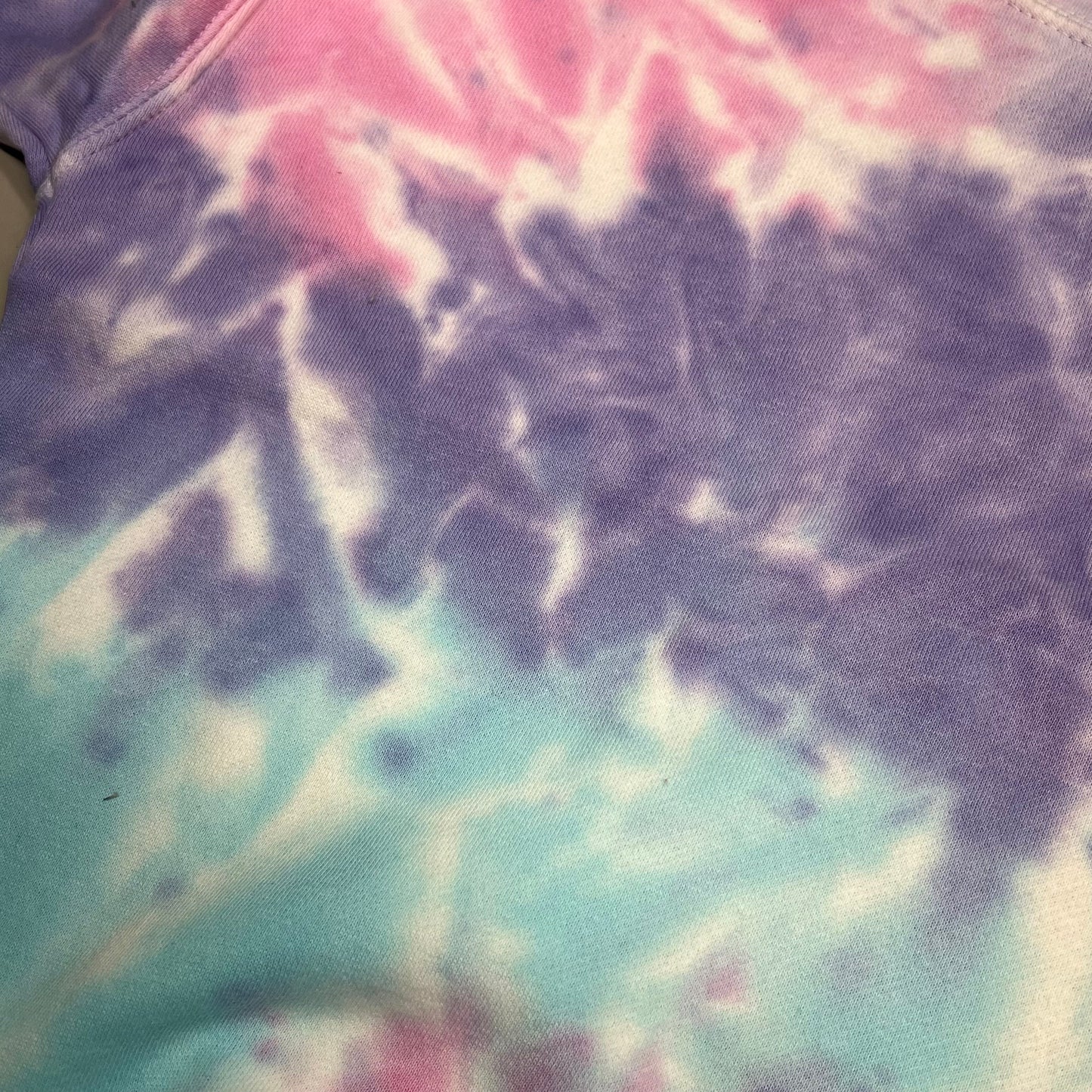 COLORTONE  Sweat Shirt Crop Top Tie Dye Hoodie  Women's Sz XS Cotton Candy 8333