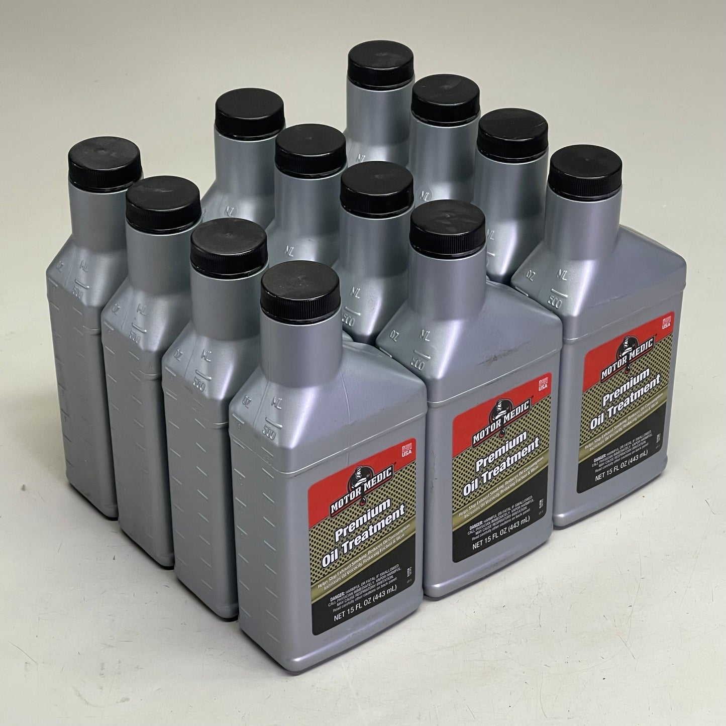 MOTOR MEDIC (12 PACK) Premium Oil Treatment 15 fl oz Grey M3215