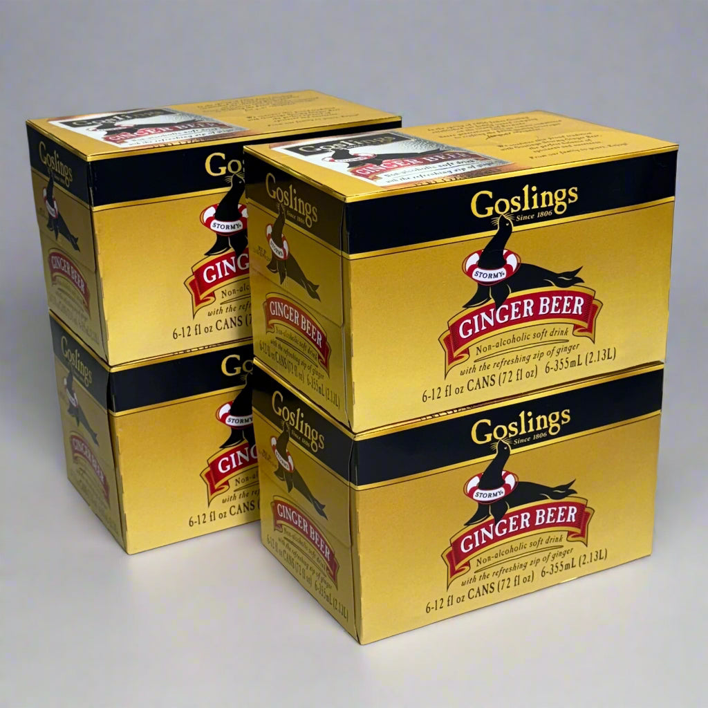 GOSLINGS (4 PACK of 6 Cans) Non-Alcoholic Ginger Beer Can 12 fl oz BB 11/26