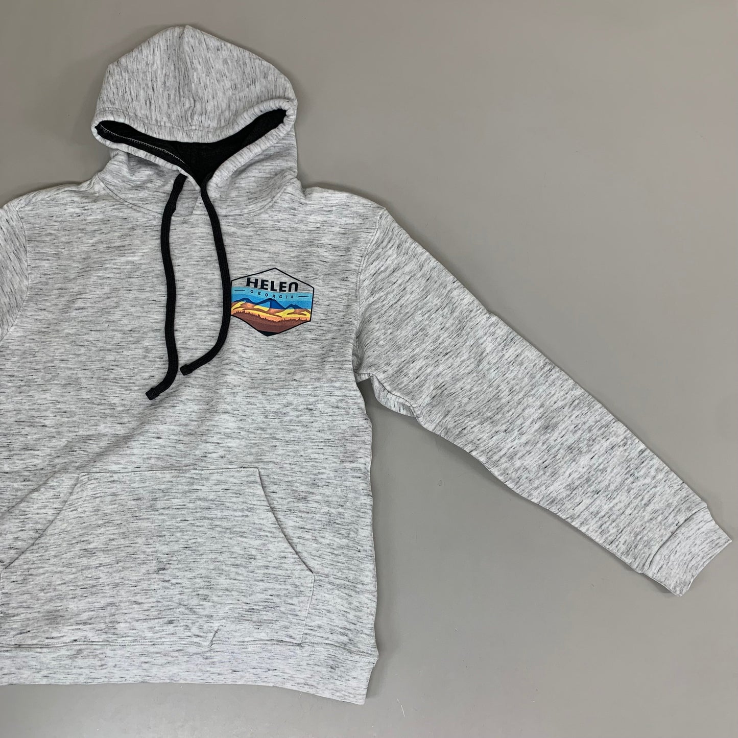 LONEROCK Helen Georgia Tie Hoodie Sz L White/Grey