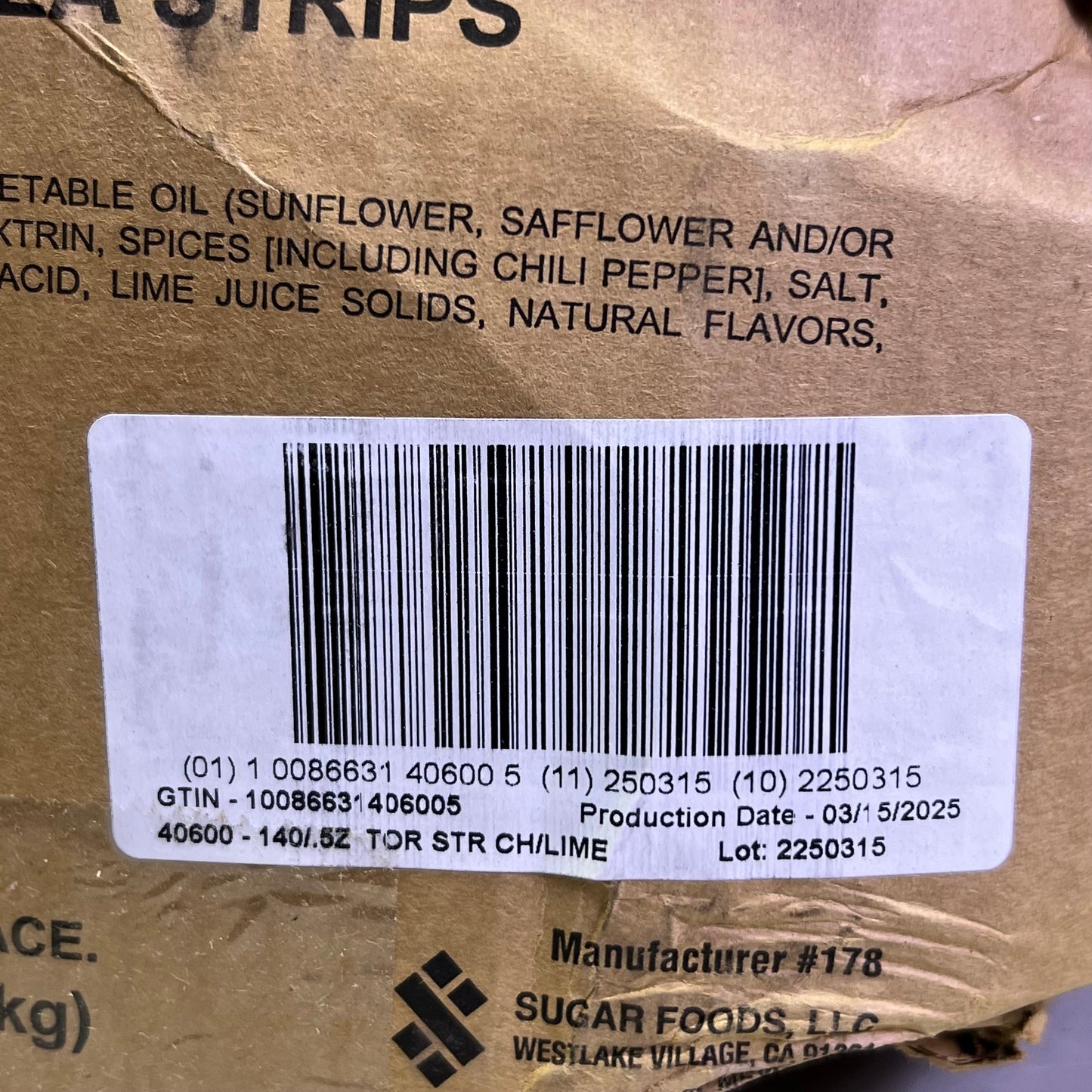 ZA@ WENDY’S (140 PACK) Tortilla Strips for Salads or Snackin’! 0.5 oz *MADE on 03/25* J