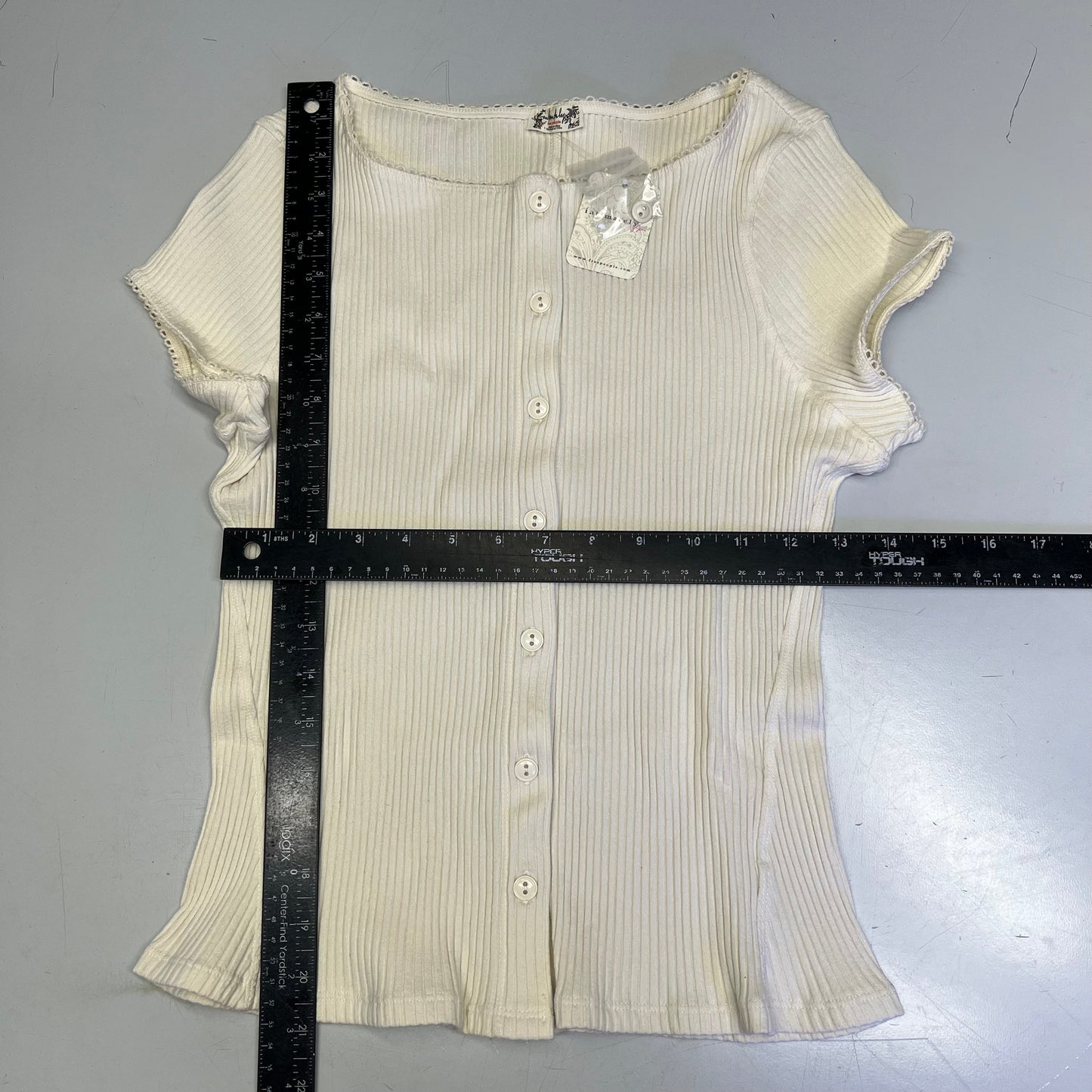 FREE PEOPLE Ribbed Cap Sleeve Most Wanted Cardi Women's Sz L Ivory 92736032