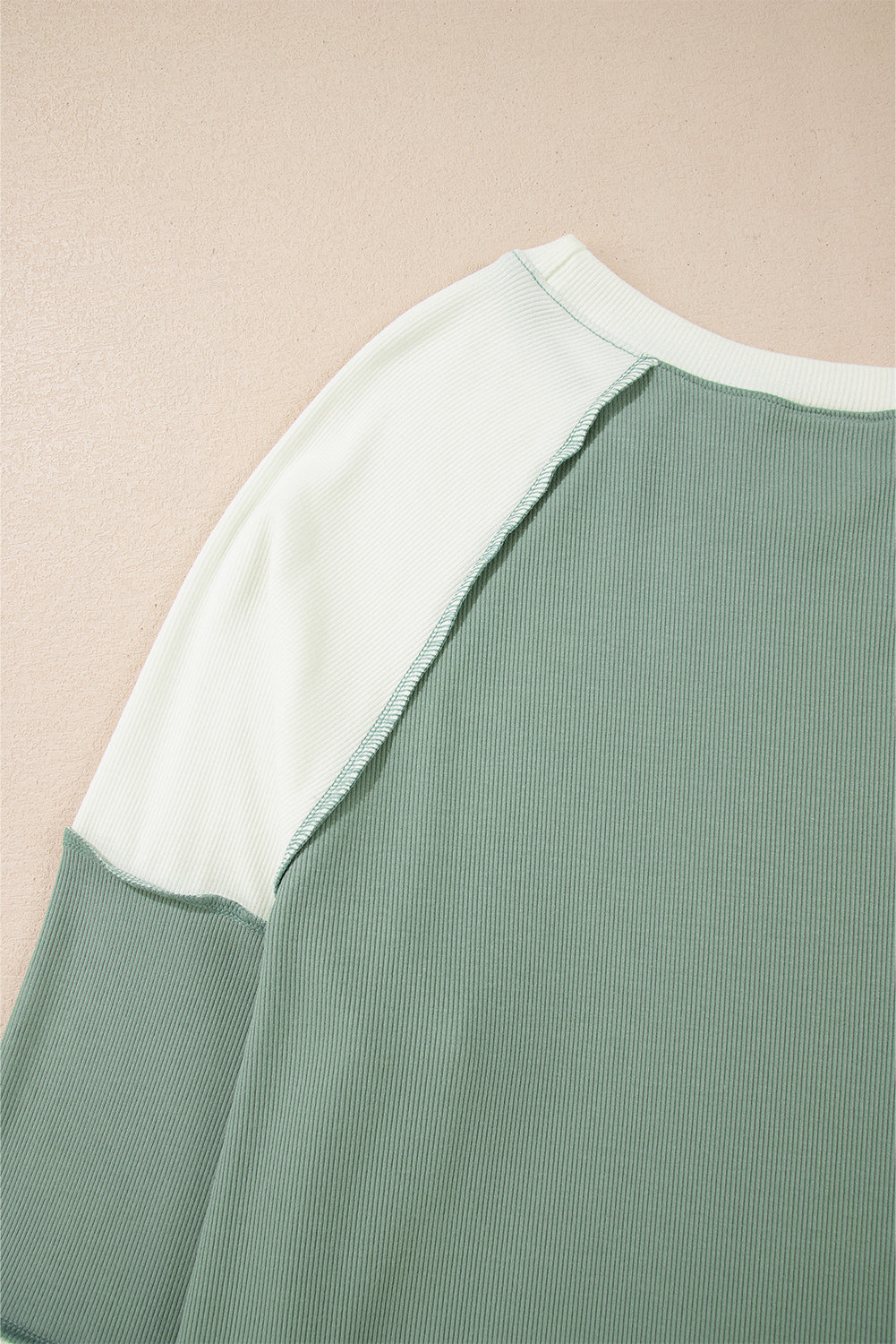 Faye Colorblock Patchwork Raglan Long Sleeve Top