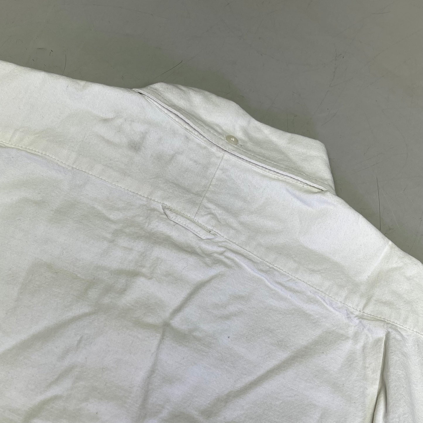 THOM BROWNE 4-Bar Stripe Curved Hem Button Up Shirt Mens Sz 2 White (Pre-Owned)
