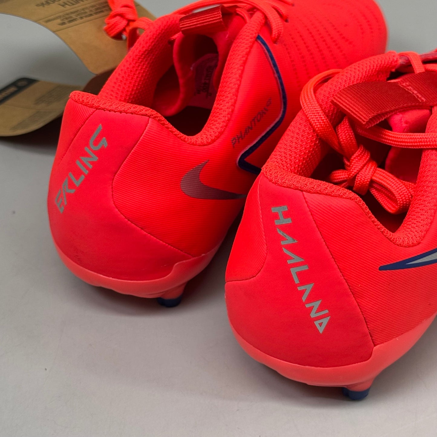 NIKE Kids Shoes Cleat Phantom GX II Academy X Haaland FG/MG Sz 2y Bright Crimson As-is