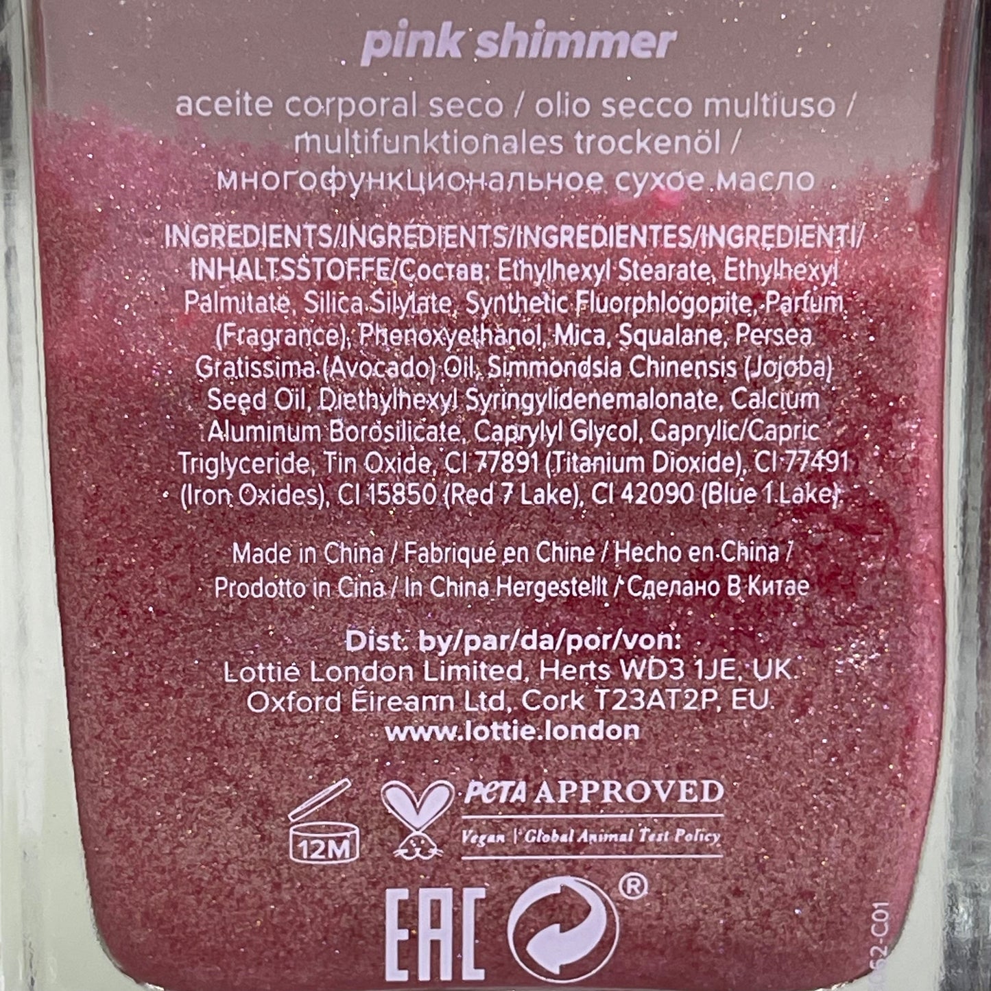 LOTTIE LONDON (3 PACK) Sweet Drizzle Body Oil 1.69 fl oz "Pink Shimmer" SPR021