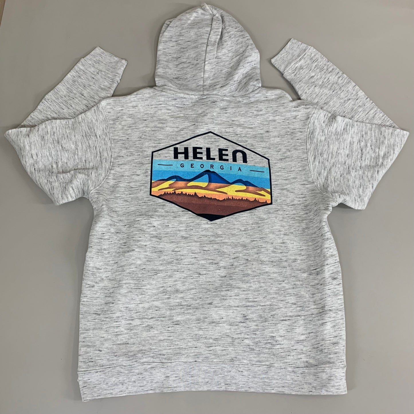 LONEROCK Helen Georgia Tie Hoodie Sz XL White/Grey