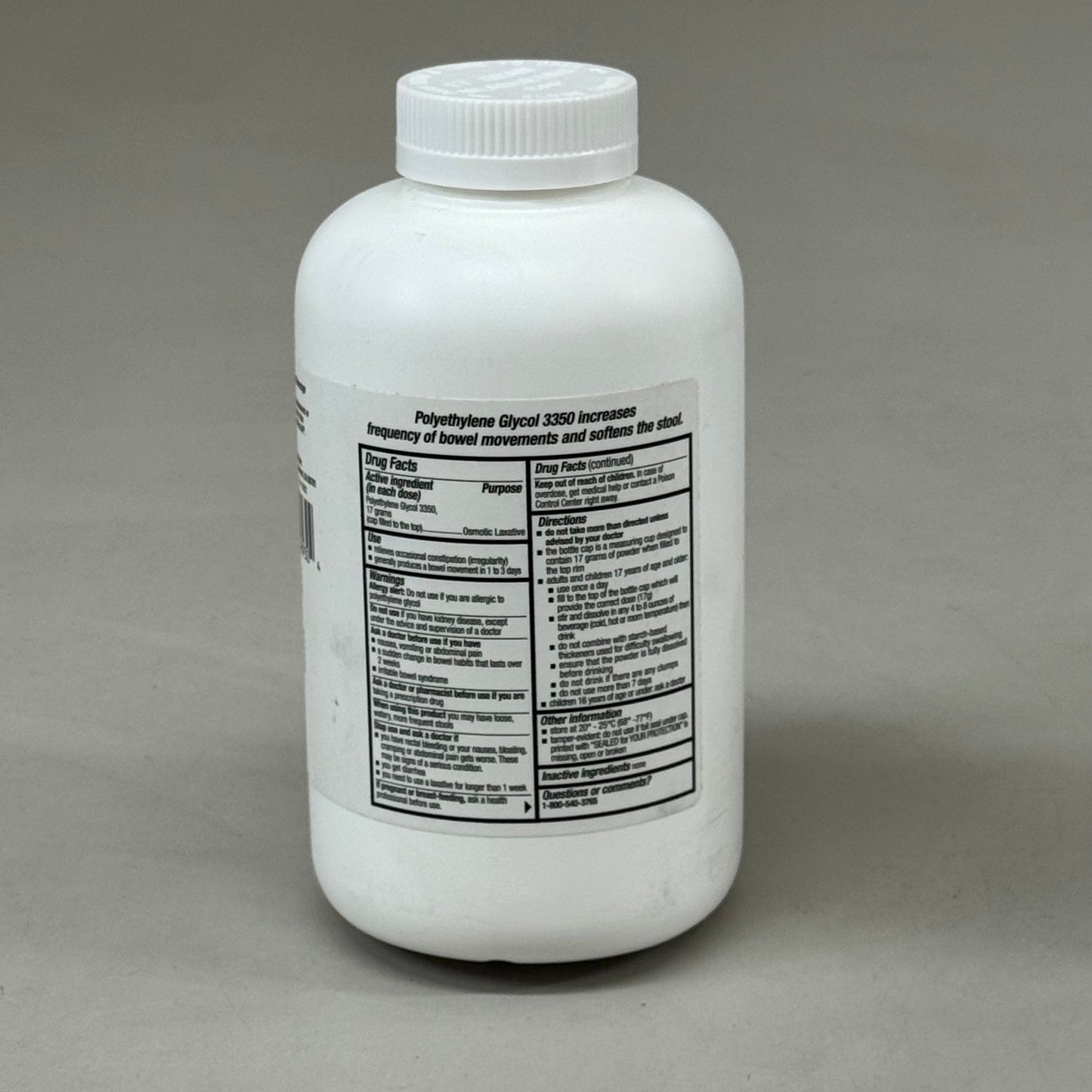 GERI CARE (2 Pack, 30 Doses Each) Polyethylene Gycol Powder For Solution Osmotic Laxative 17.9oz