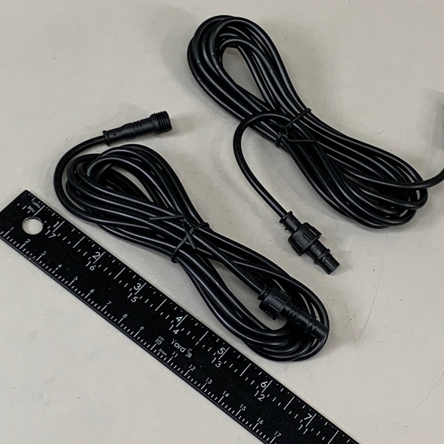 GENSSI (2 PACK) LED Rock Lights Wire Extension 3 Pin  8ft Black 8FT-STND-EXT