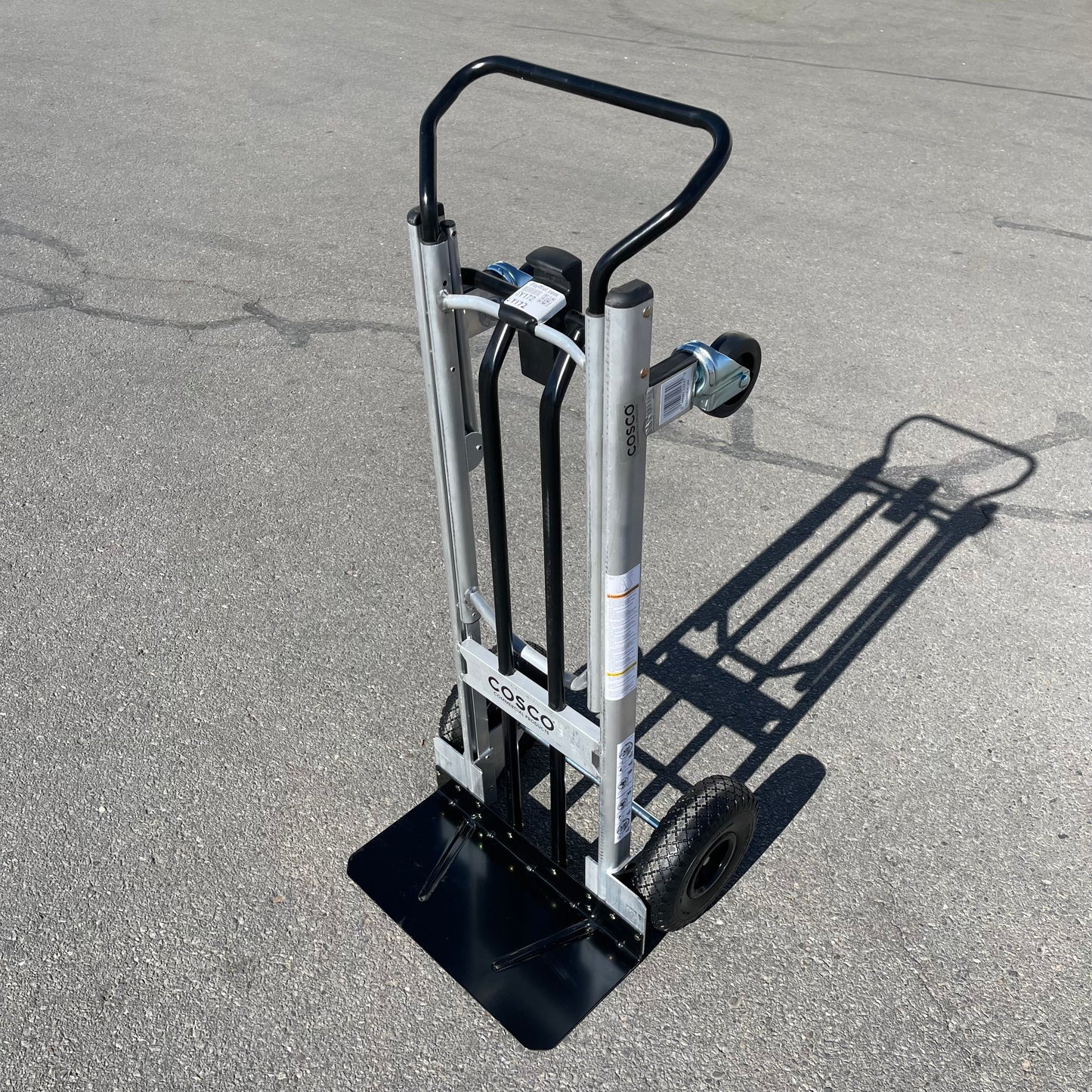 COSCO 2-In-1 Hybrid Handtruck Silver & Black 12204ASB1E