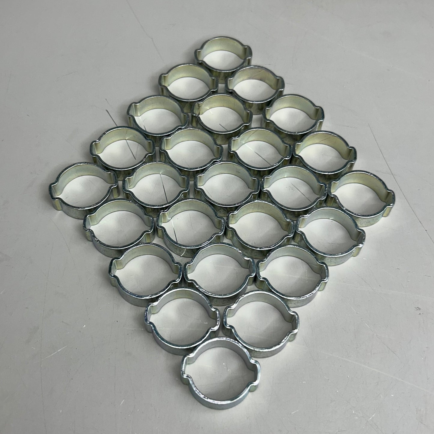 COILHOUSE PNEUMATICS  (25 Pack) Double Ear Clamp 7/8" Size, 0.78"-.905" Size Range Zinc-Plated Steel EC2023