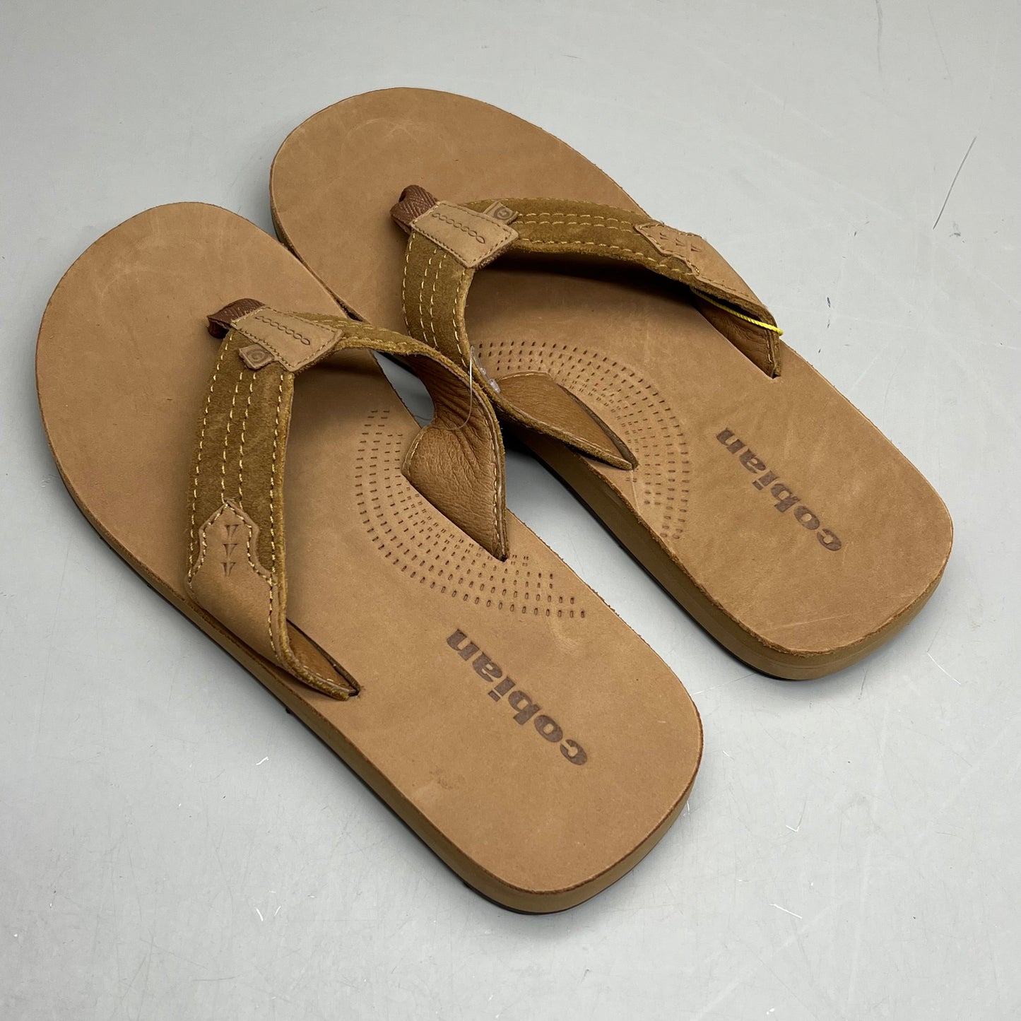 COBIAN Lazo Premium Leather Sandals Men's Sz 13 EU 46 Tan LZO-24-230-13