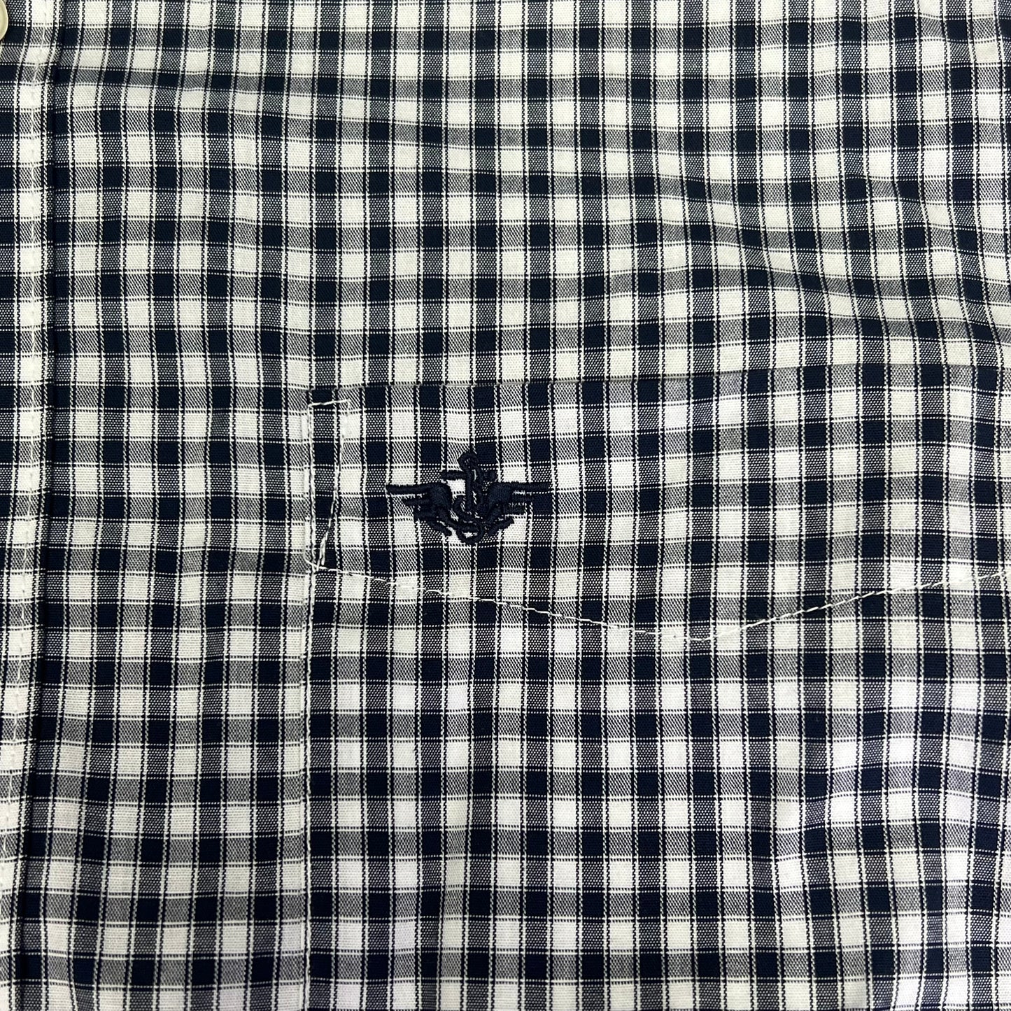 DOCKERS Signature Stain Defender Button Up Shirt Men's Sz XL Navy Blue A42520010