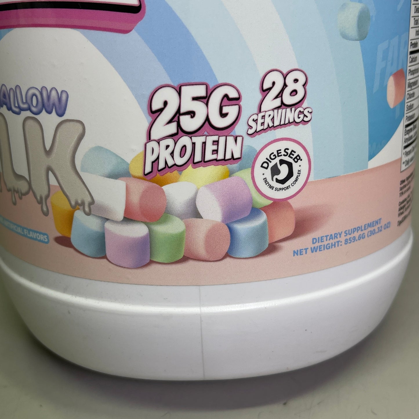 ZA@ AXE & SLEDGE Farm Fed 25G 100%Whey Protein Marshmallow Milk 28 Servings BB 04/26