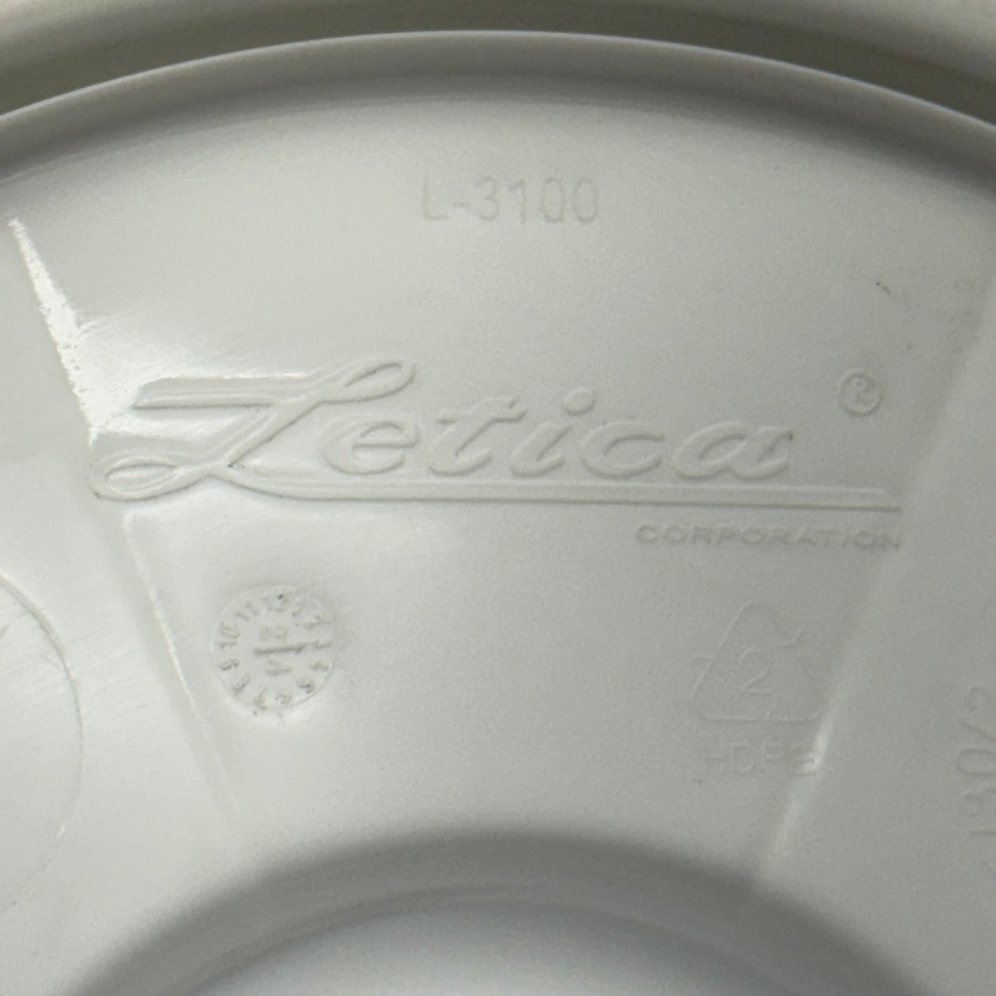 LETICA Tank Bucket Caps (10 Pack) L3100 12”Dx1 1/2”H Plastic White